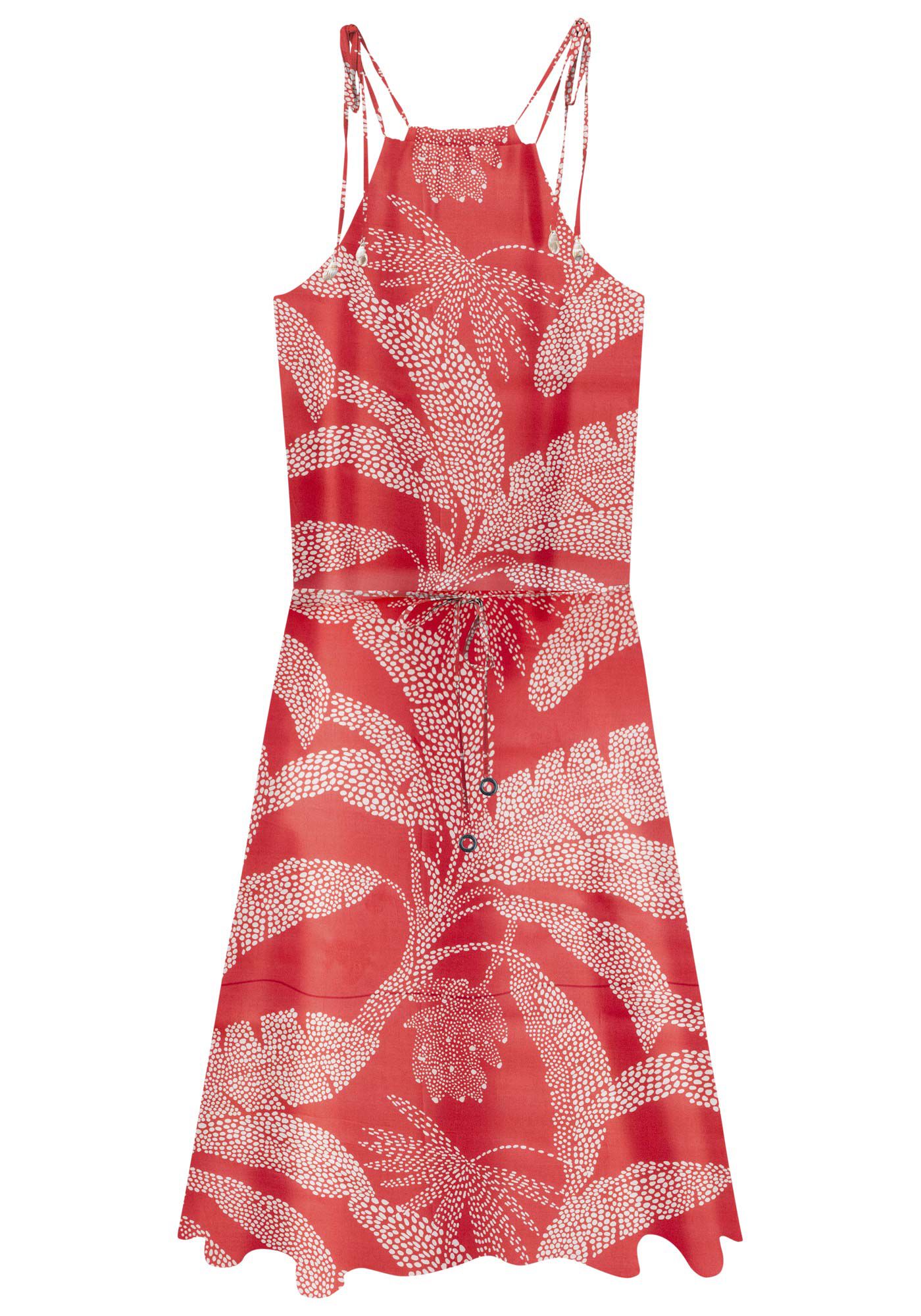 Vestido Midi com Al&ccedil;as em Viscose Estampado, , large.