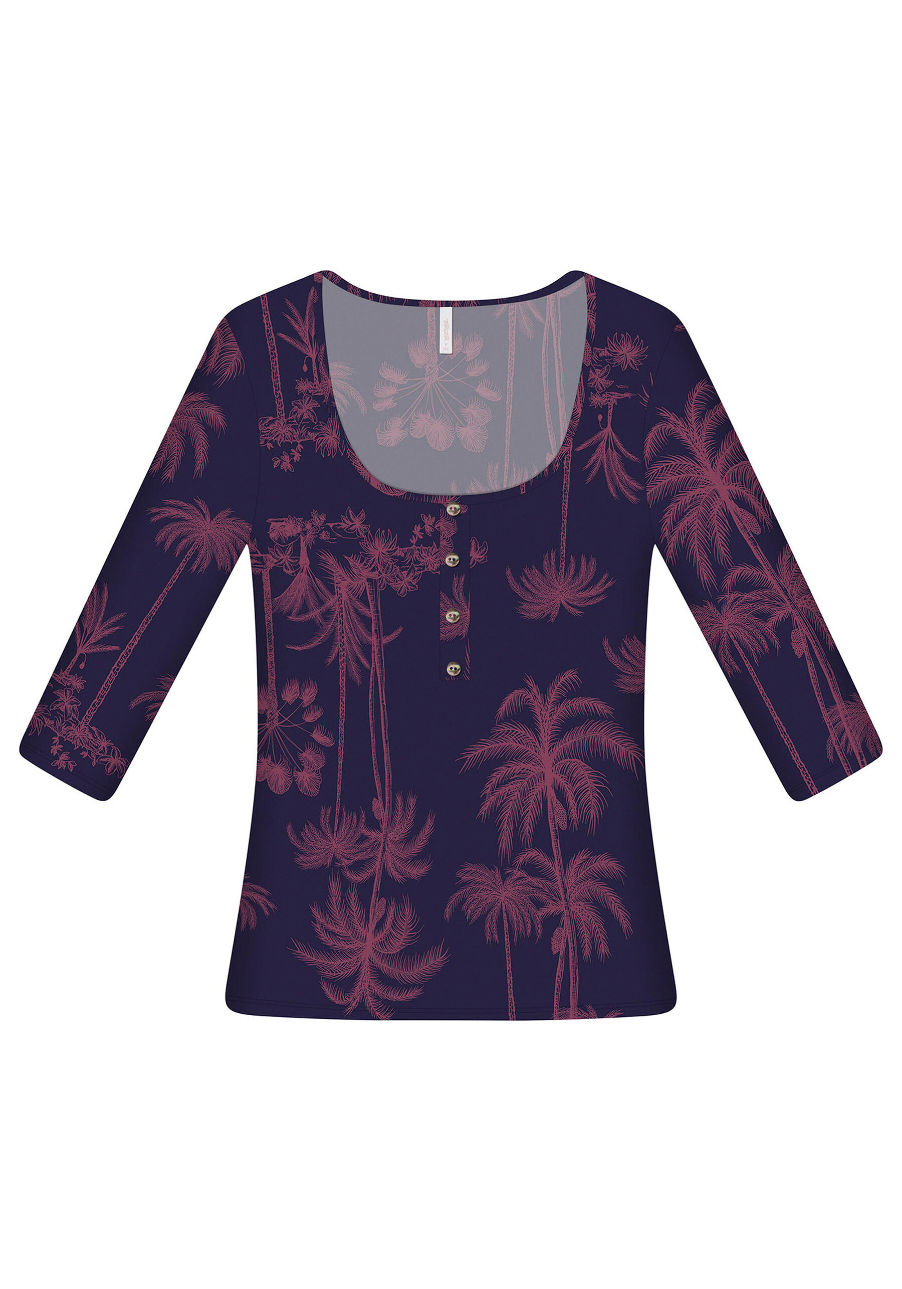 Blusa Mangas 3/4 Estampada, . Blusa Mangas 3/4 Estampada, , large.