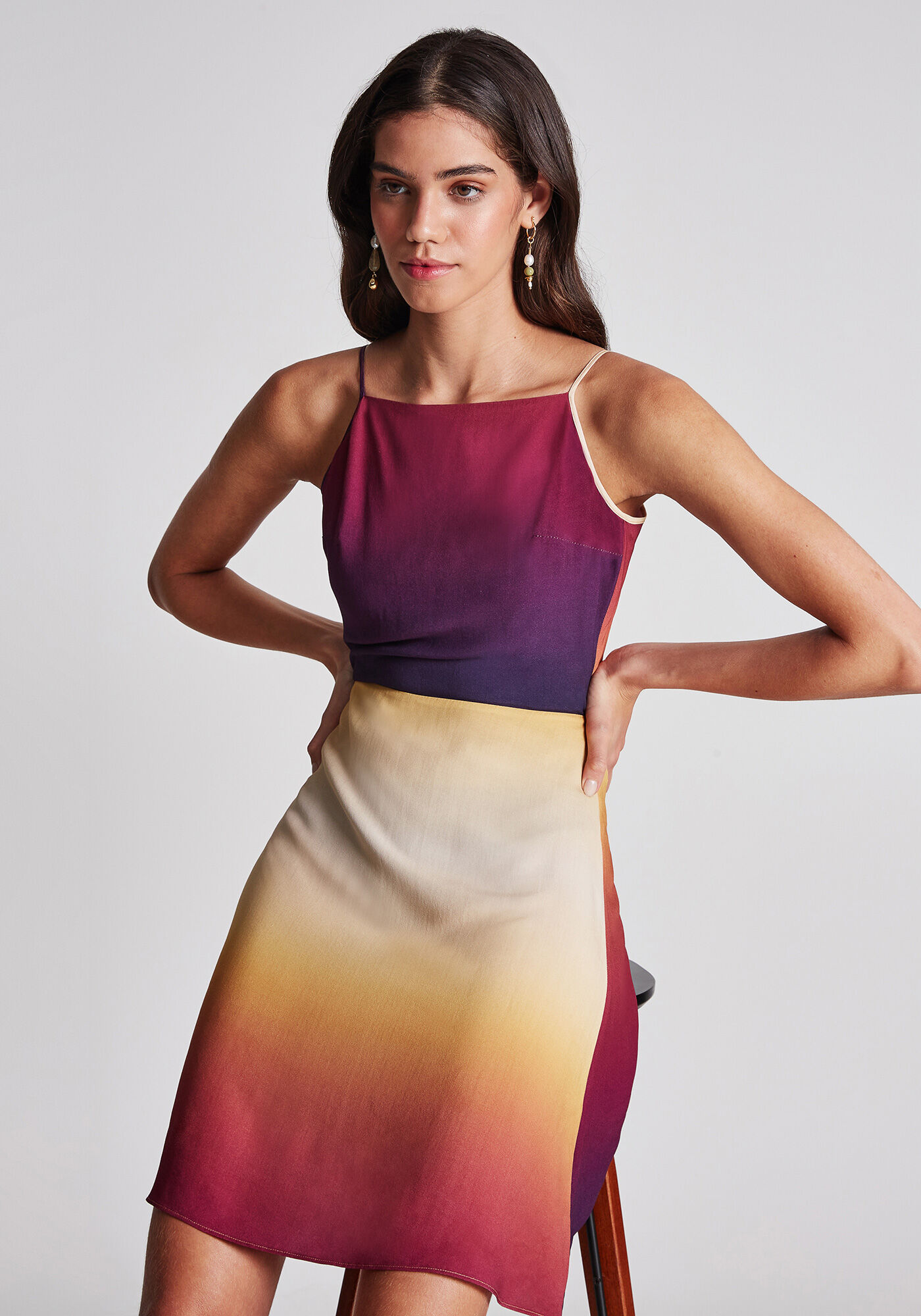 Vestido com Al&ccedil;as Curto Estampa Caraiva, , large.