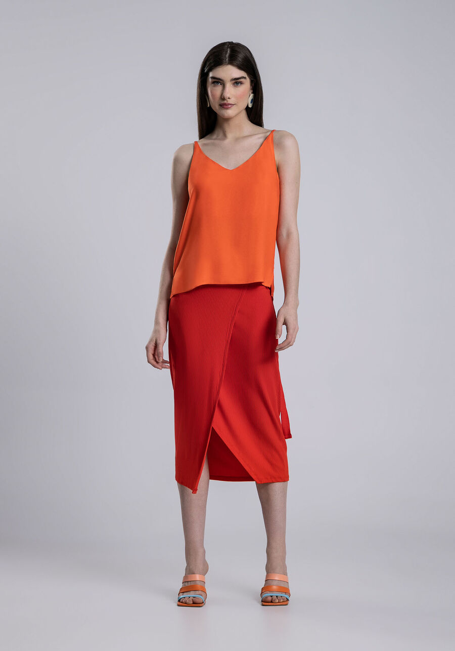 Blusa Alça Fina Decote V Cores, . Blusa Alça Fina Decote V Cores, , large.