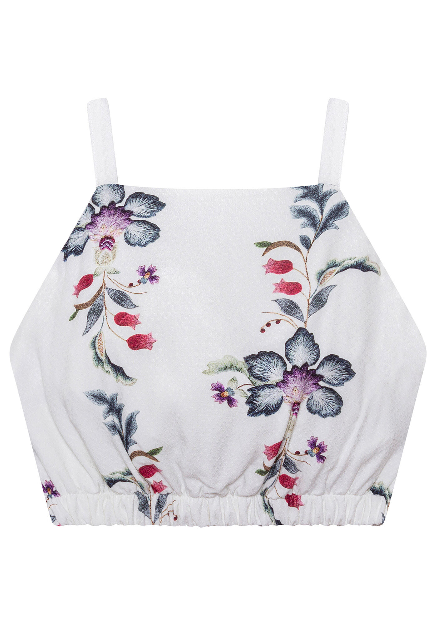 Blusa Tecido Rayon Stars Cropped, , large.