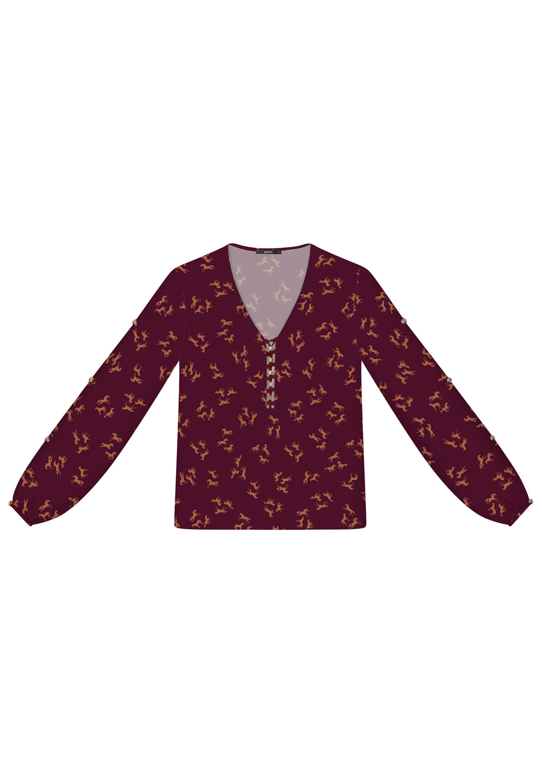 Blusa Manga Longa Recorte Tecido, . Blusa Manga Longa Recorte Tecido, , large.