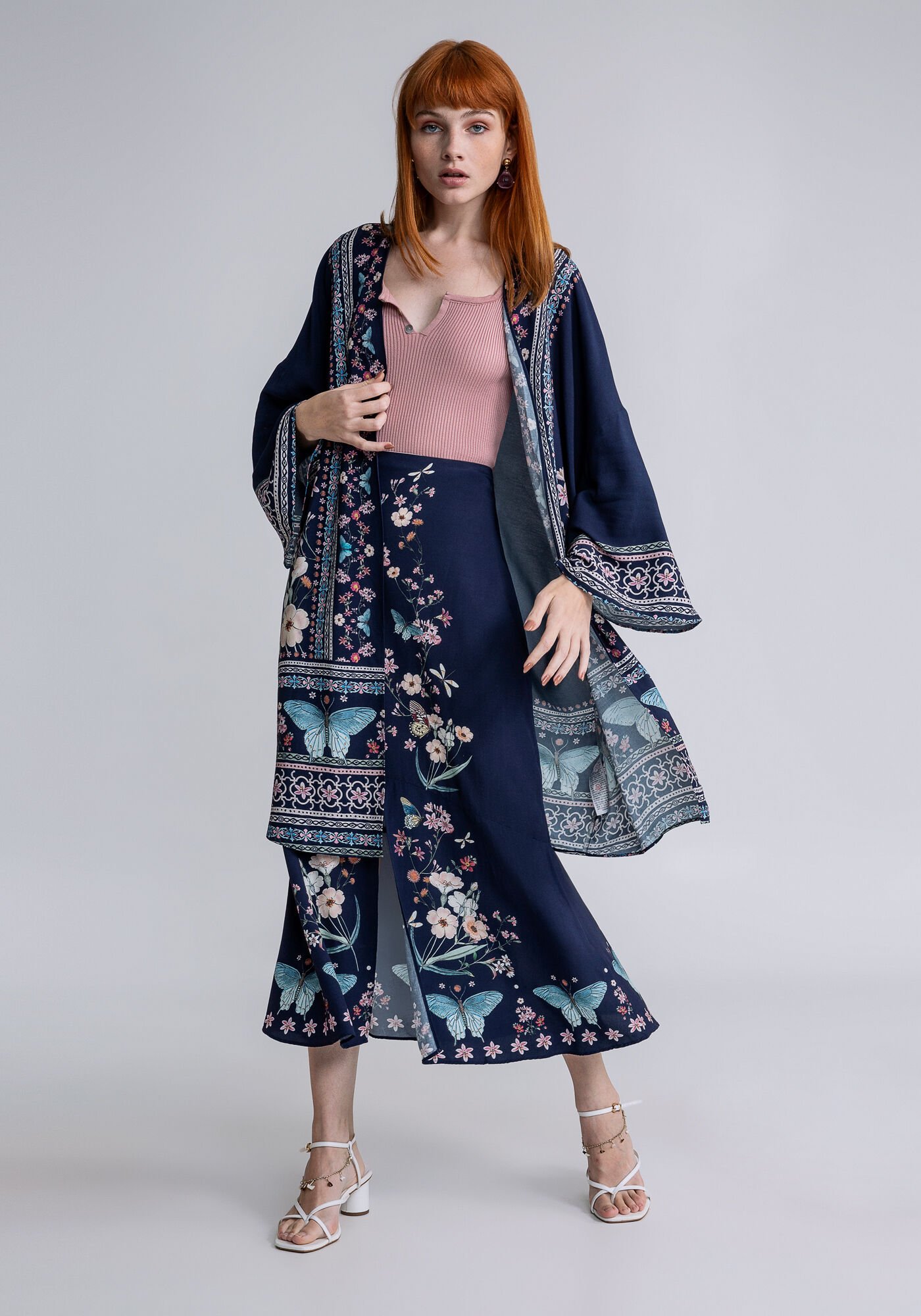 Saia Midi Cintura Alta Fenda, LIBERDADE, large.