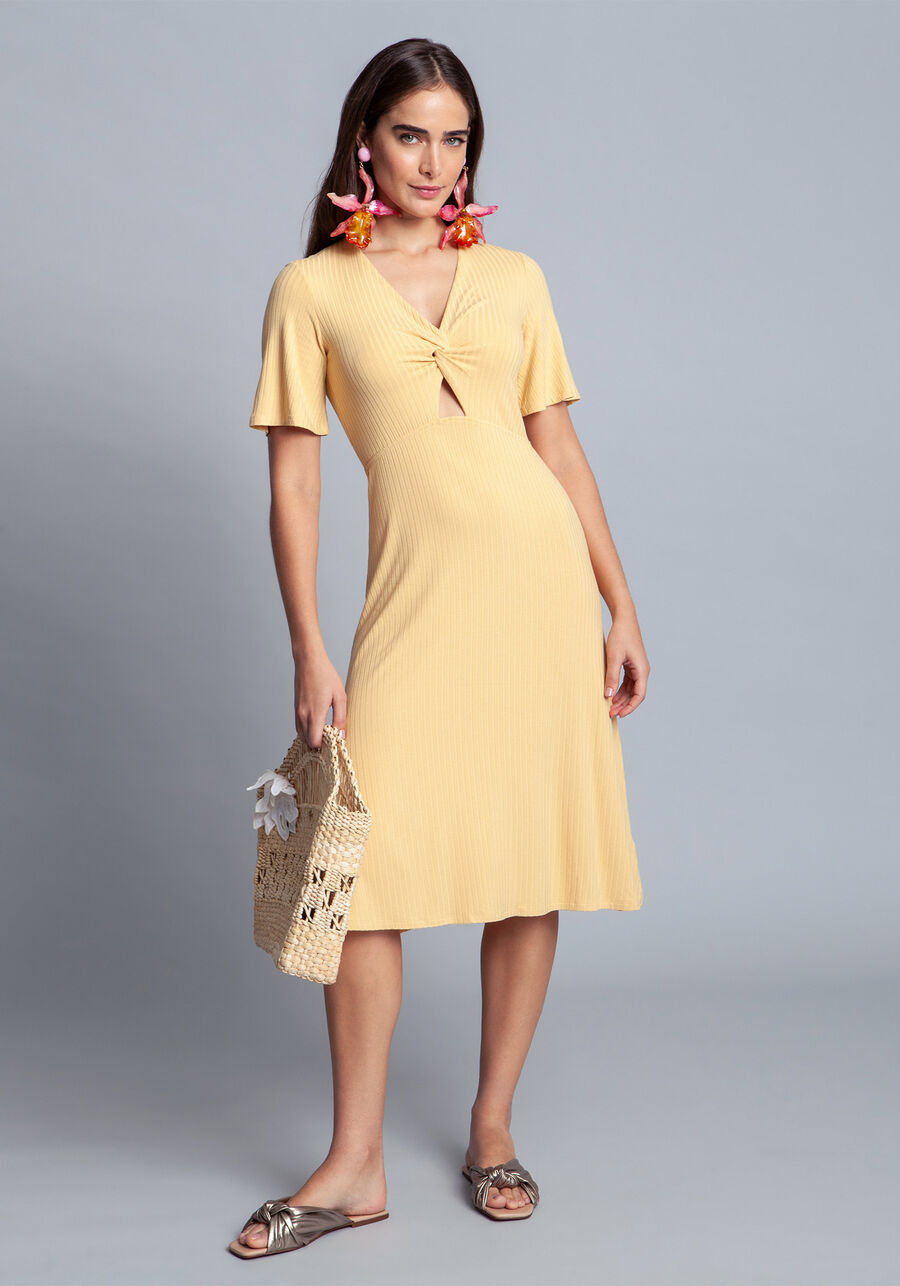 Vestido Malha Canelado Tracy, . Vestido Malha Canelado Tracy, , large.