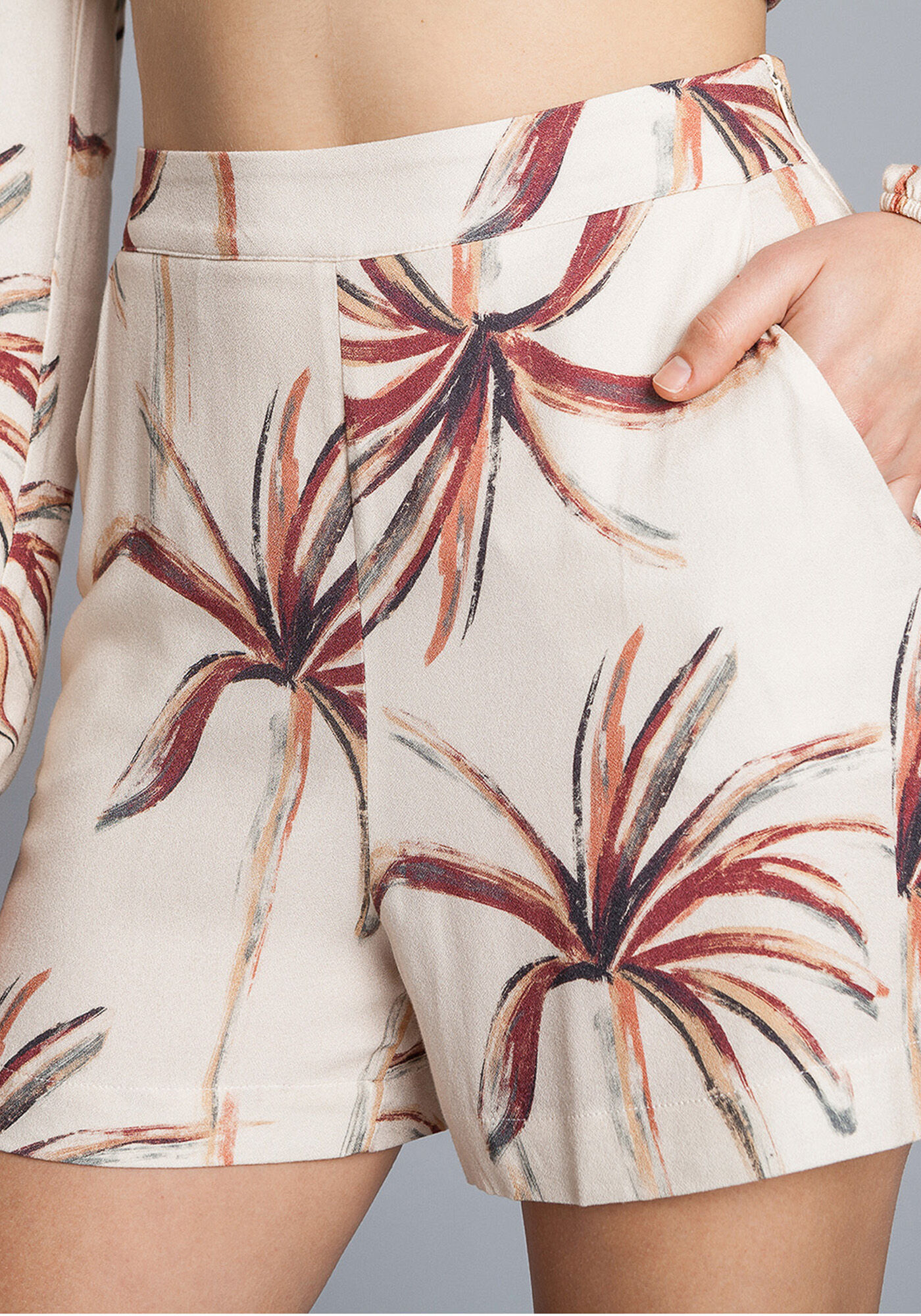 Shorts Cintura Alta Estampa, , large.