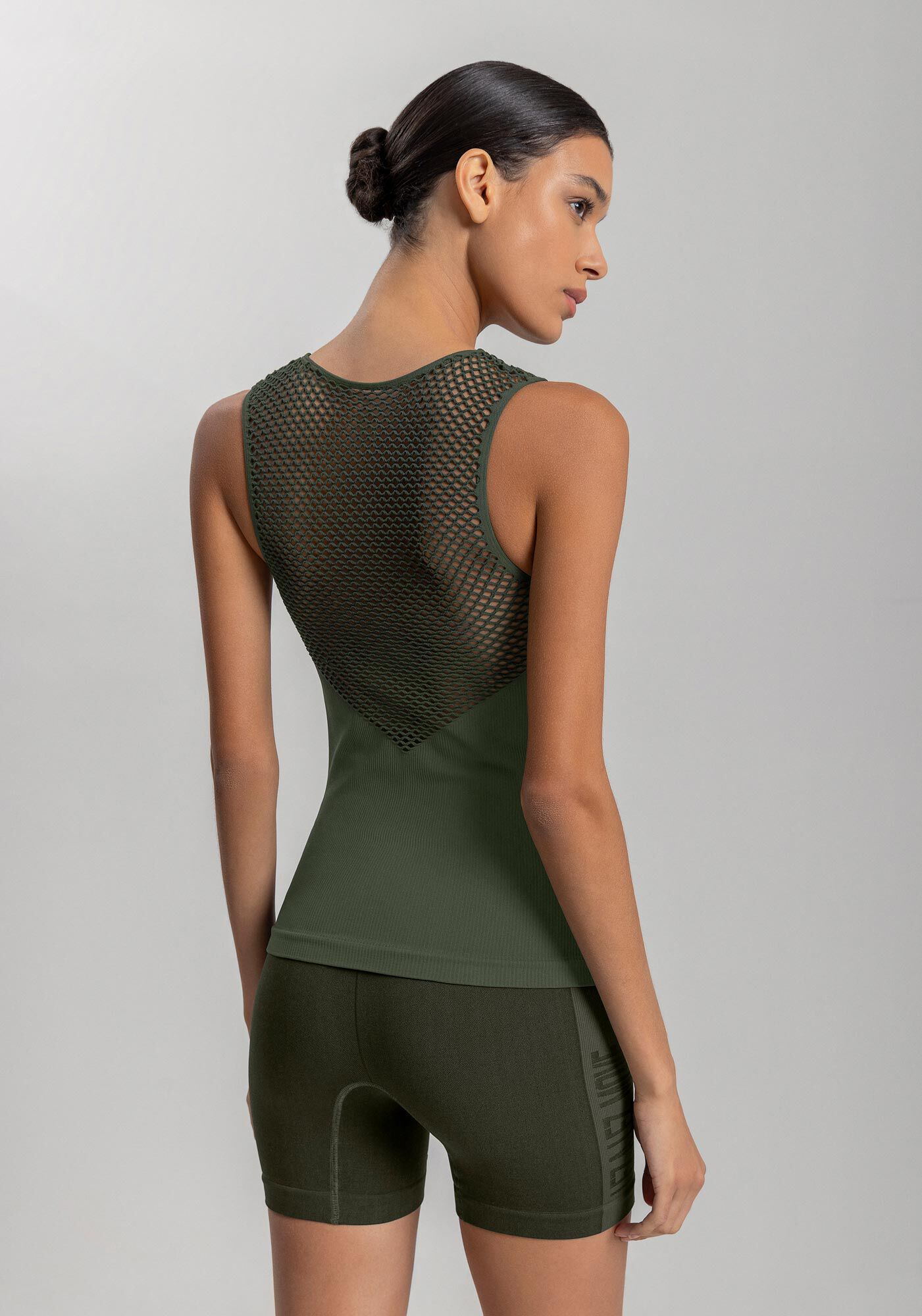 Blusa Sem Mangas De Malha Seamless Com Recortes Em Tela Move, , large.