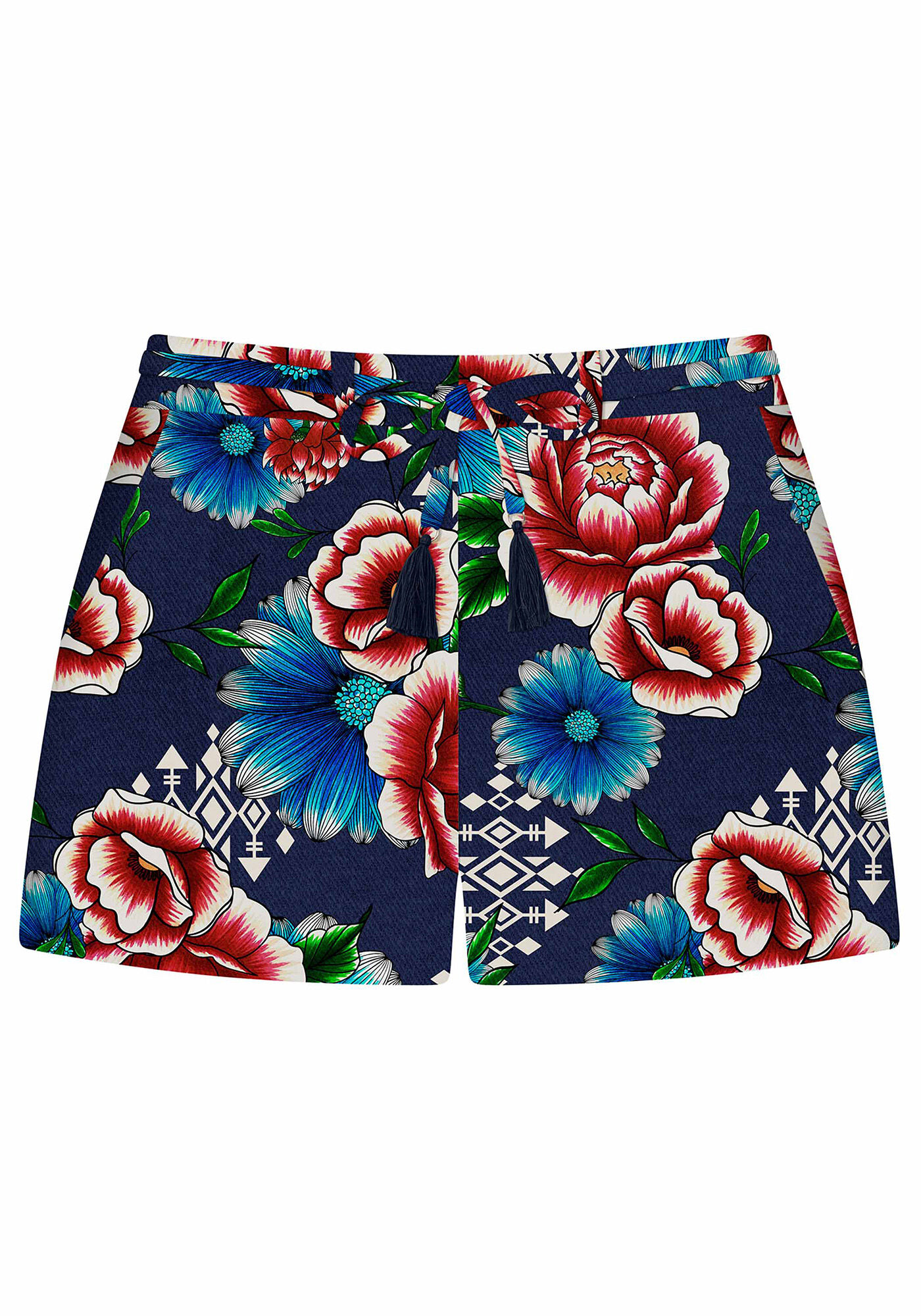 Shorts Cintura Alta Estampa, , large.