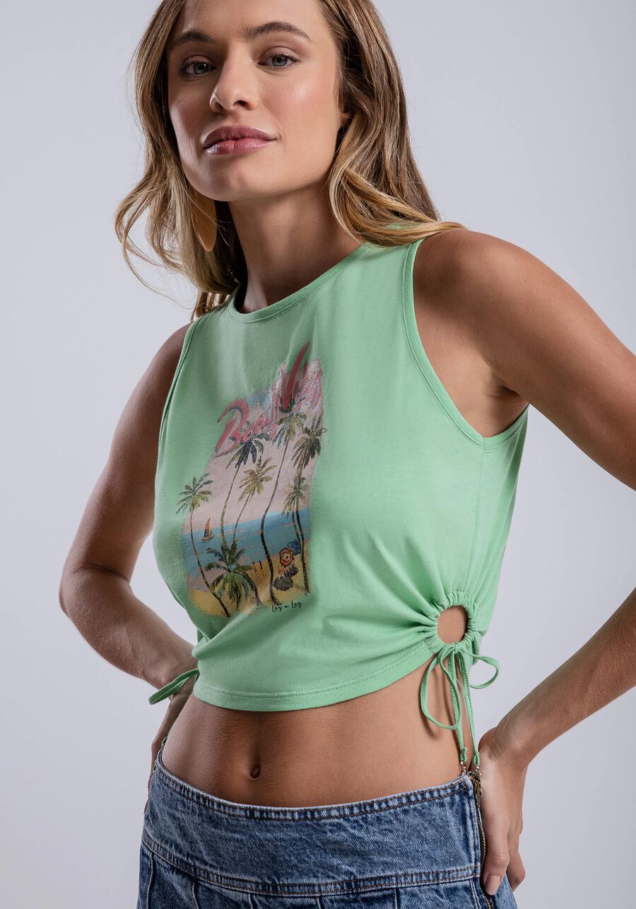 Regata Cropped em Malha com Cut Out Amarração, . Regata Cropped em Malha com Cut Out Amarração, , large.