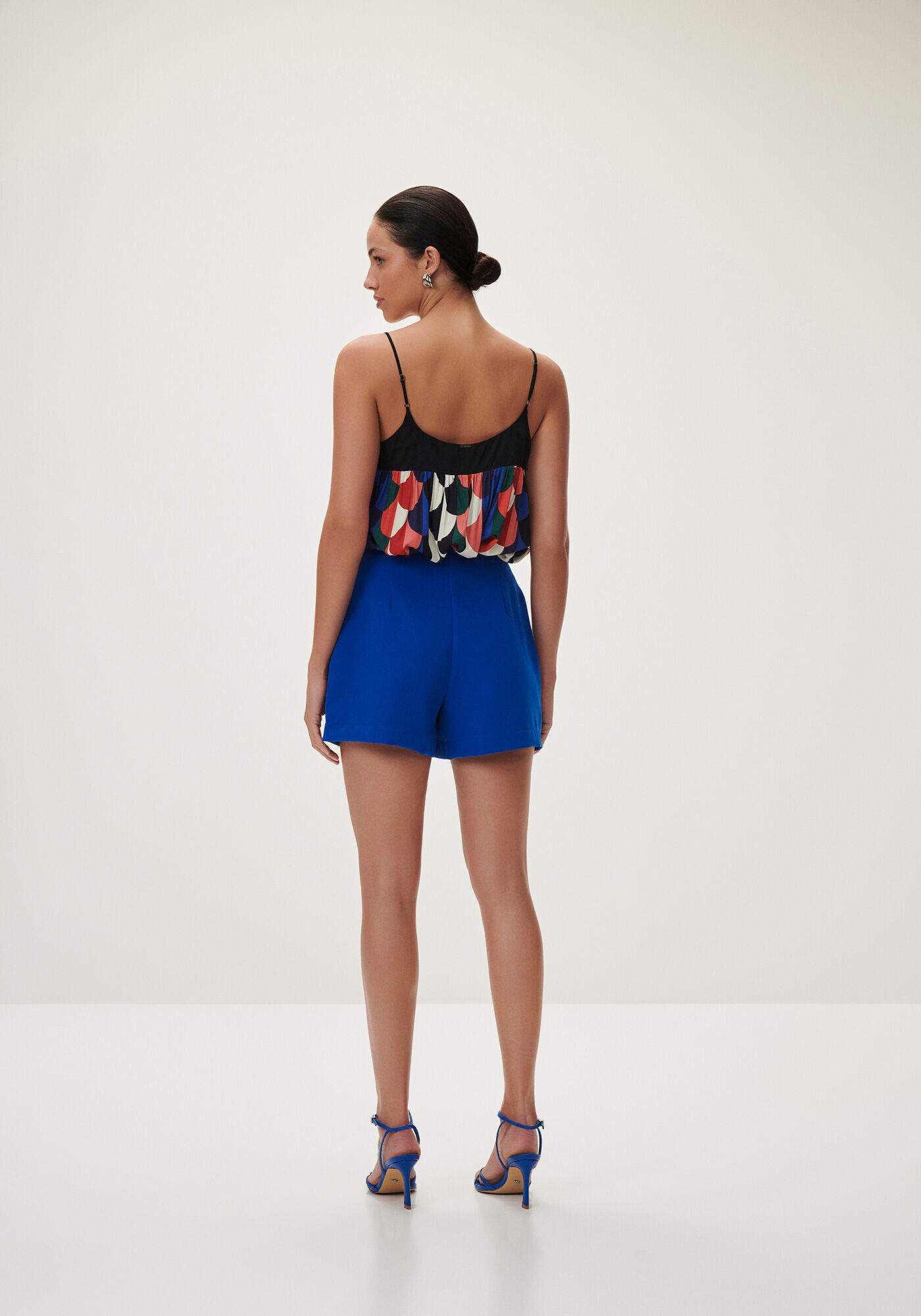 Blusa Ampla Estampada em Viscose com Franzido, NORDKETTE, large.