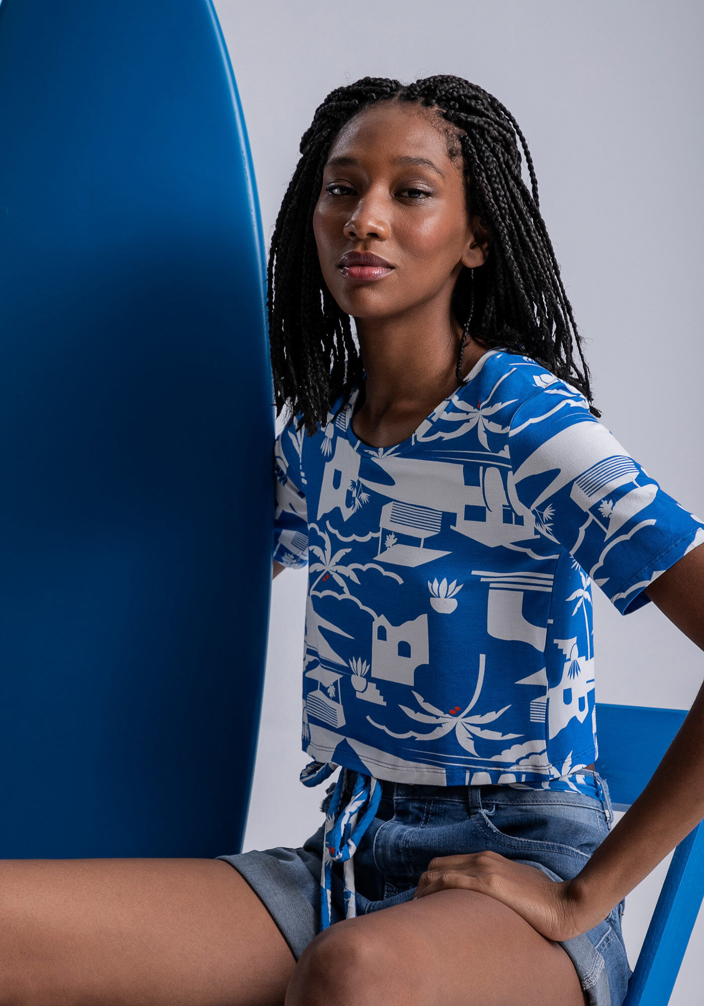 Blusa Cropped em Malha MVS Estampada, , large.