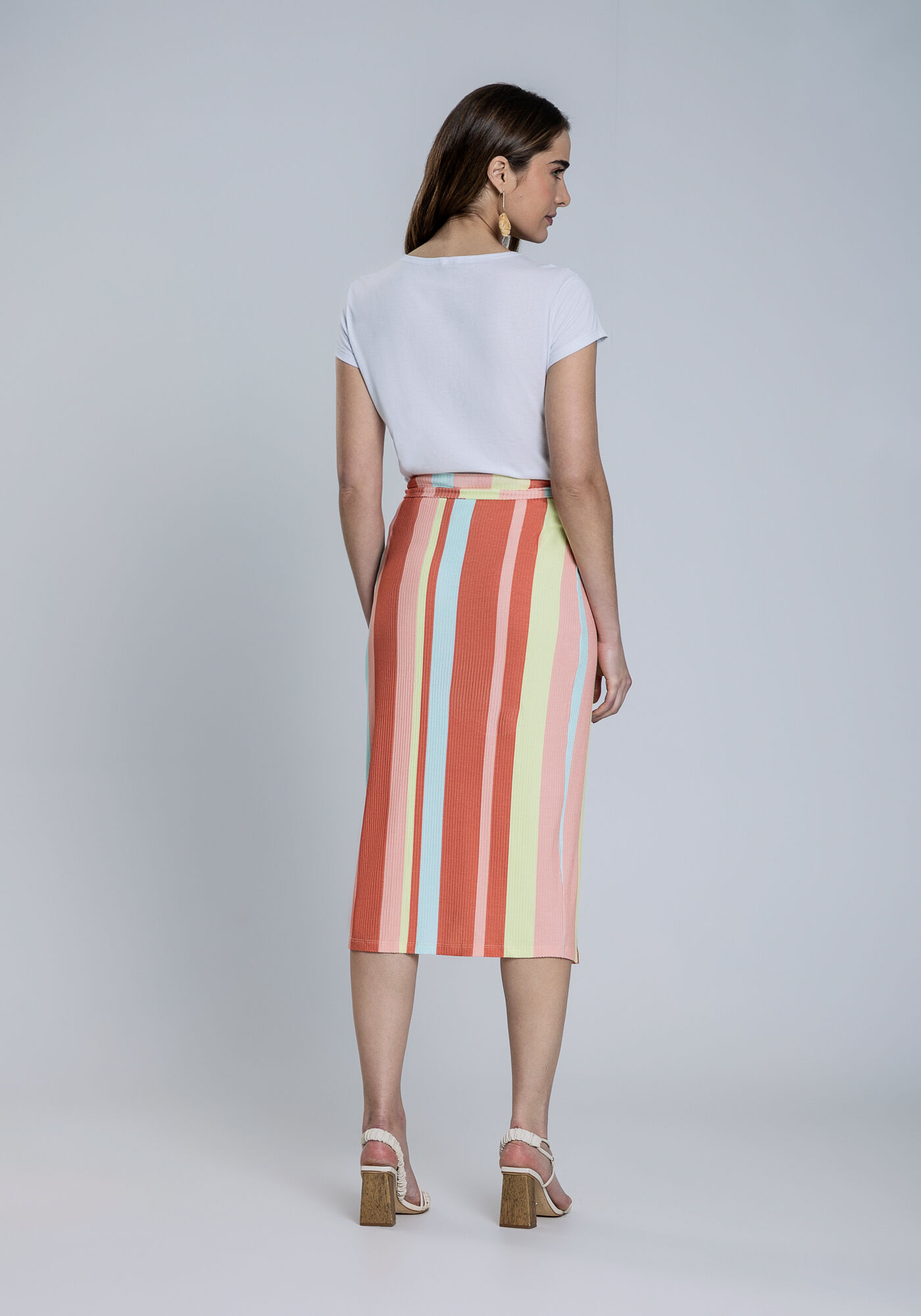 Saia Midi Canelada Transpassada, LADEIRA, large.