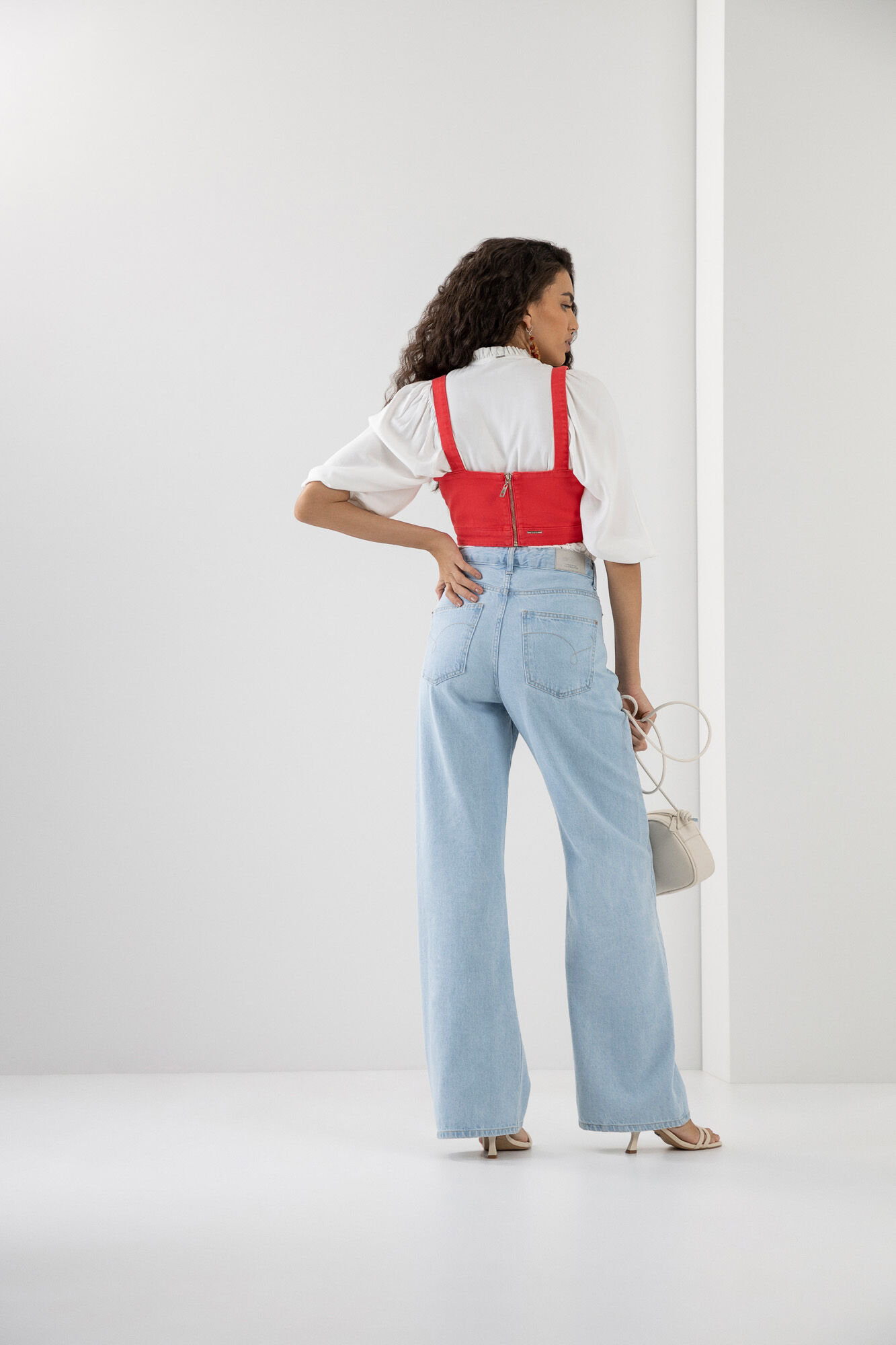 Cal&ccedil;a Jeans Wide Leg com Cintura Super Alta, , large.