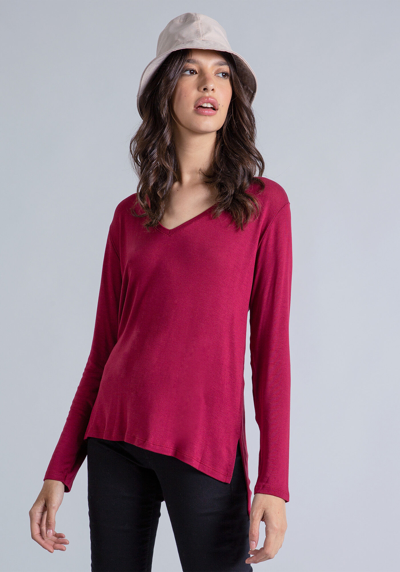 Blusa Manga Longa B&aacute;sica, , large.