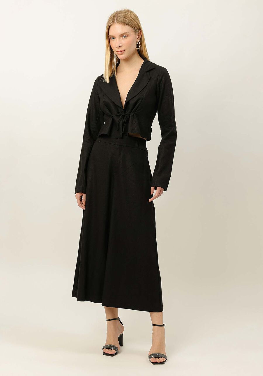 Calça Pantacourt em Linho, . Calça Pantacourt em Linho, , large.