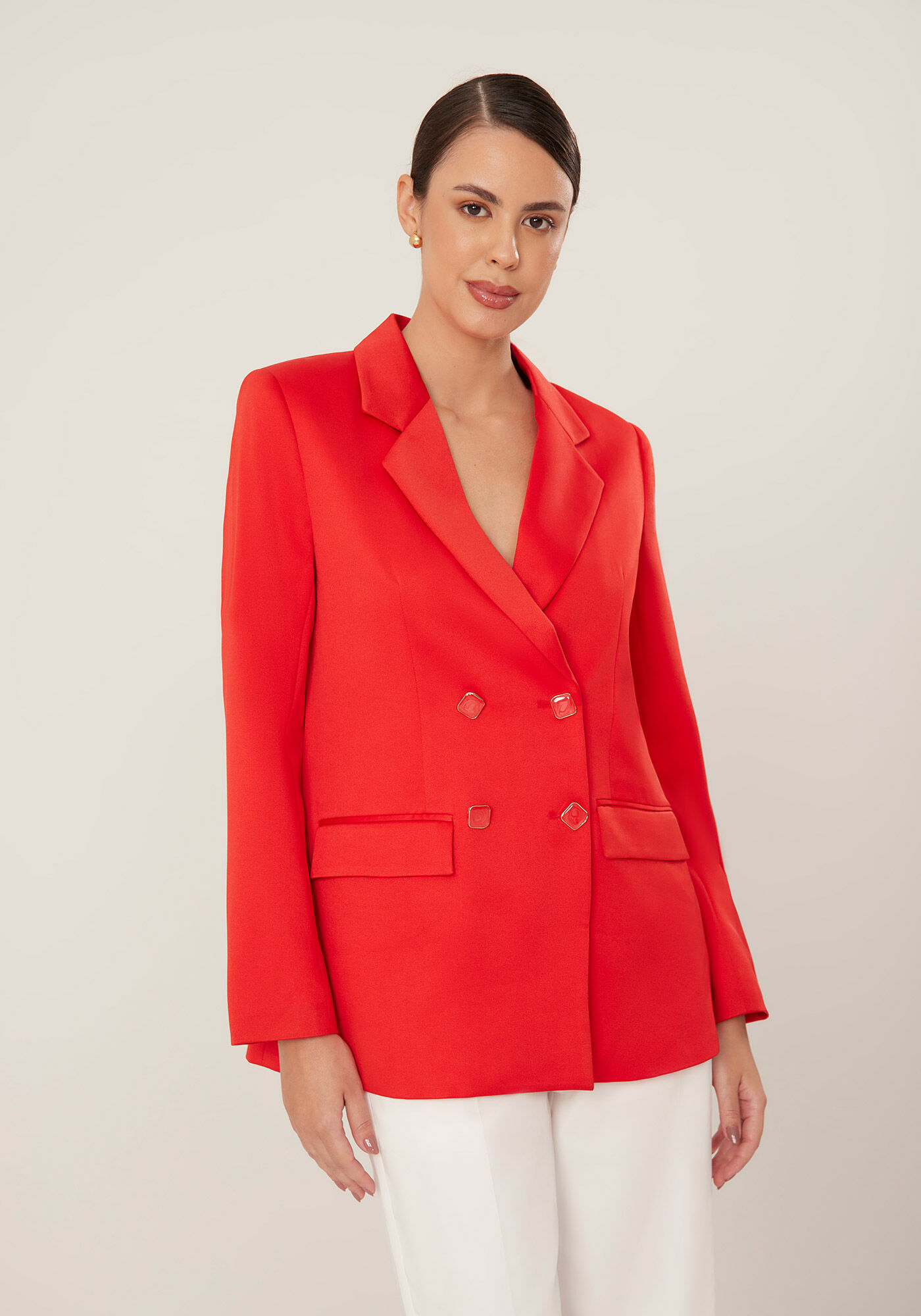 Blazer Alfaiataria Oversized com Abotoamento Duplo, , large.