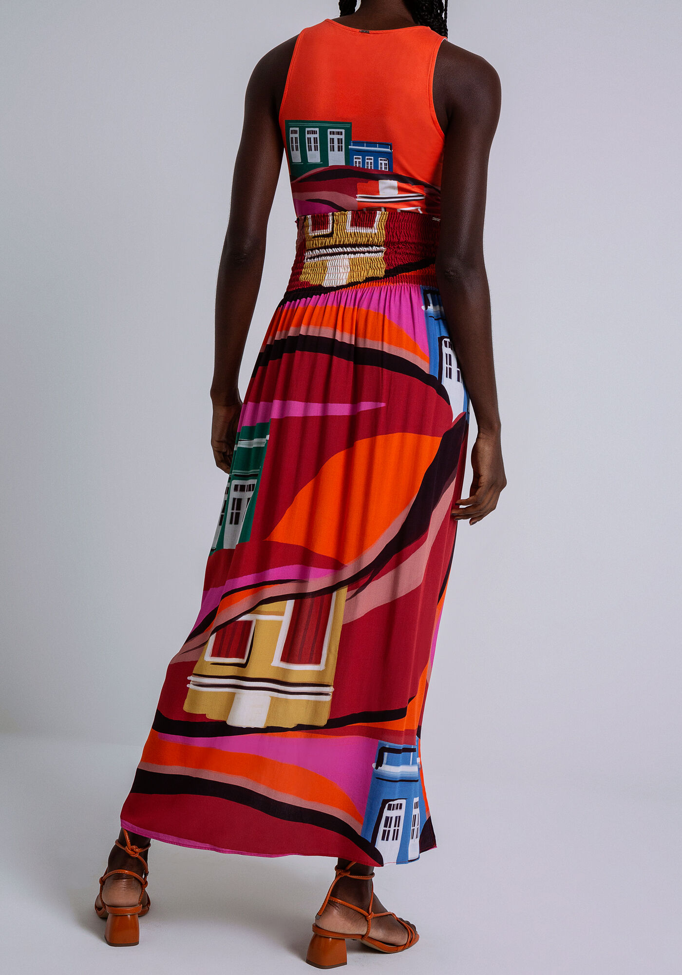 Saia Midi em Viscose com Fendas, QUATRO CANTOS, large.