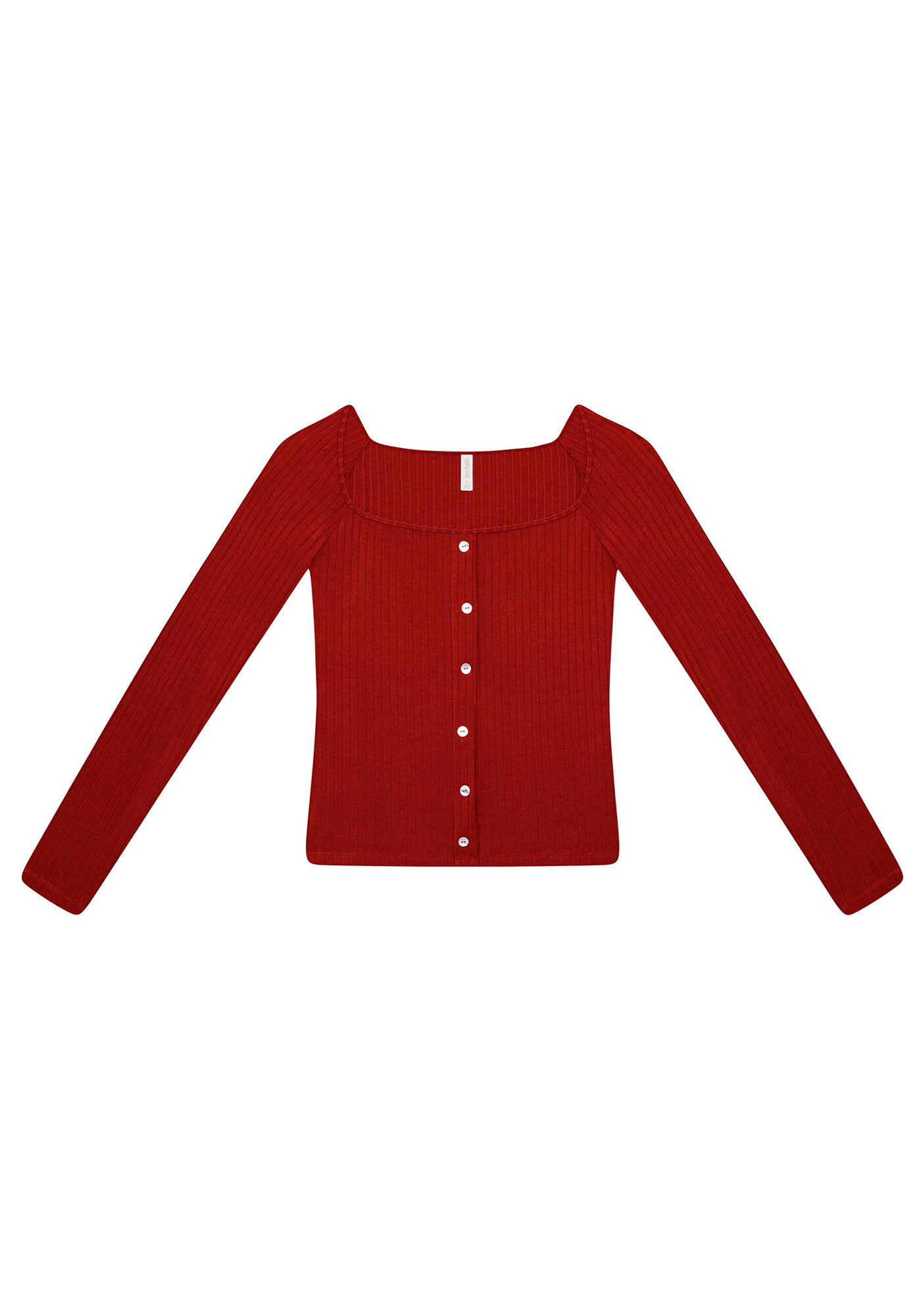 Blusa Canelada com Bot&otilde;es, , large.