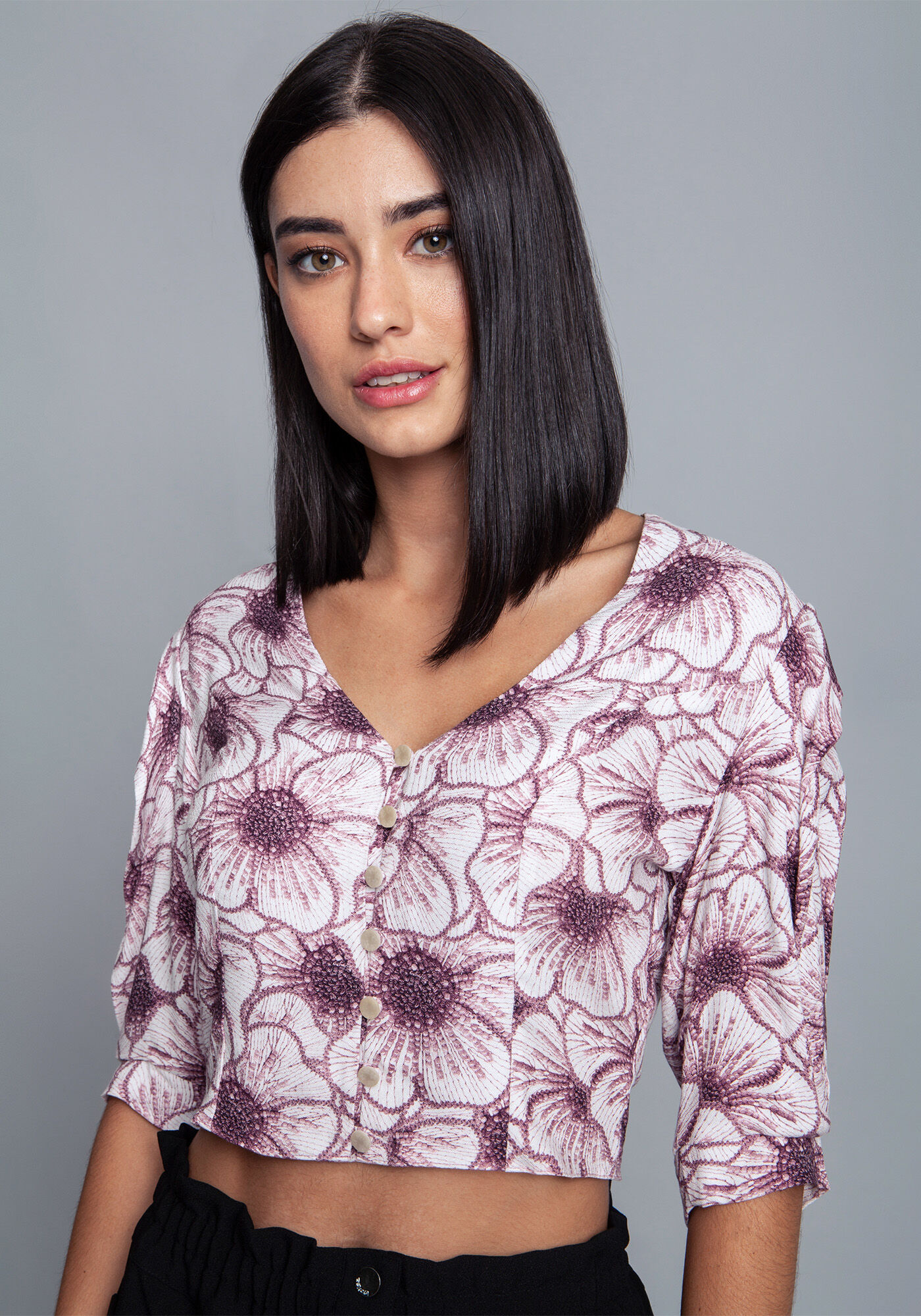 Blusa Tecido Crepe Siena Cropped, , large.