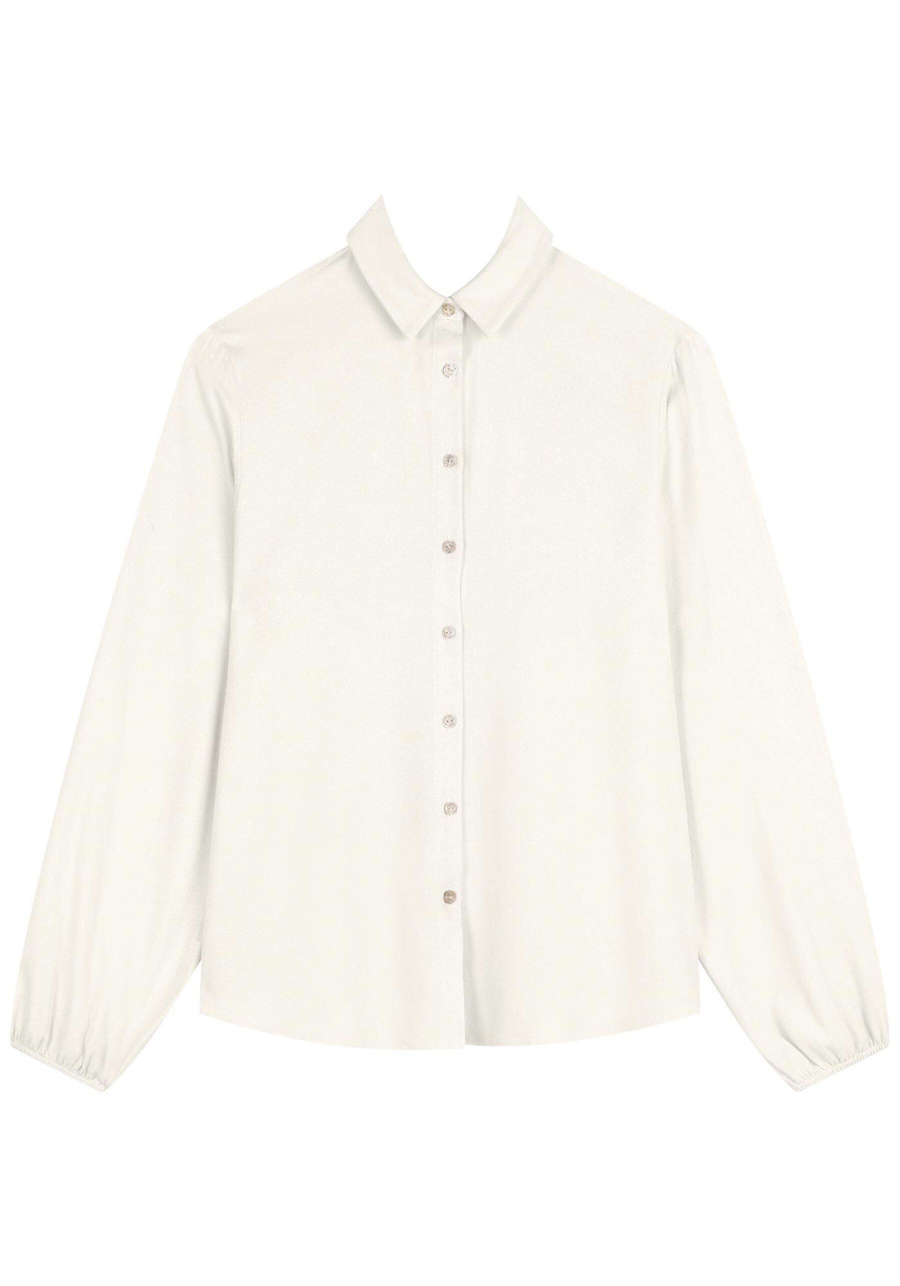 Camisa De Mangas Longas Com Punhos Elásticos Em Crepe, . Camisa De Mangas Longas Com Punhos Elásticos Em Crepe, , large.