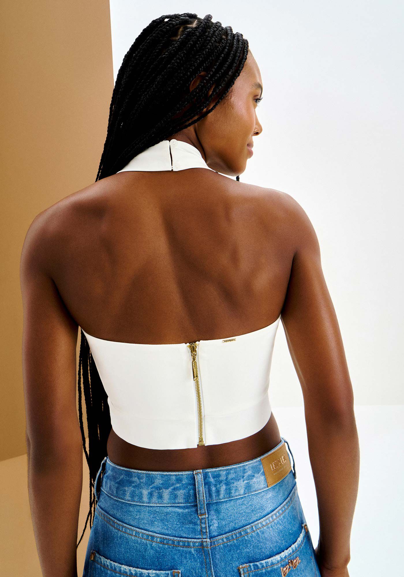 Top Frente &Uacute;nica com Al&ccedil;as Transpassadas, BRANCO OFF WHITE, large.