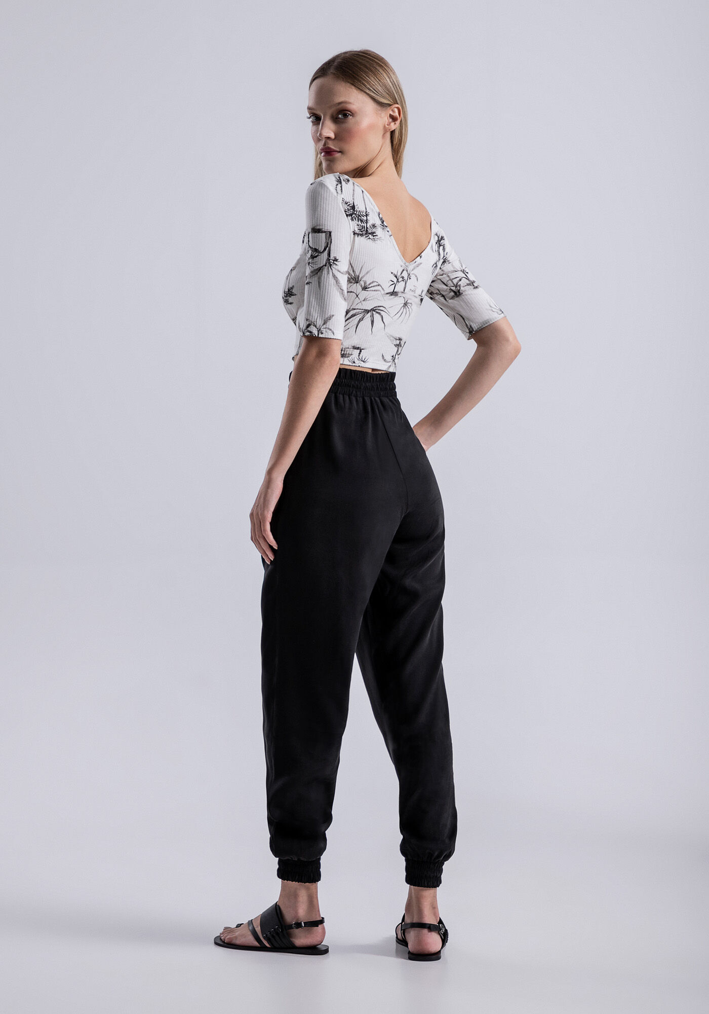 Blusa Manga 3/4 Canelada com Recorte Argola, , large.