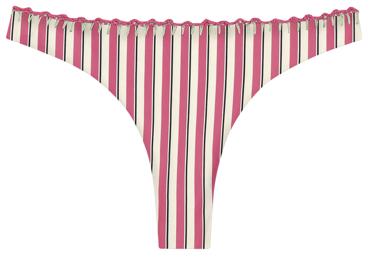 Calcinha Biqu&iacute;ni Estampada com Detalhe Croch&ecirc;, , large.