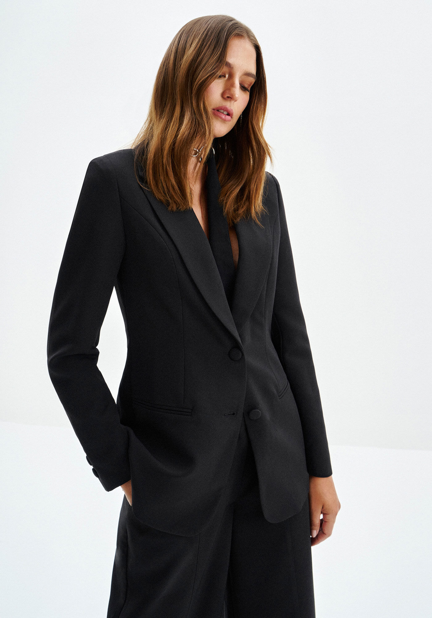 Blazer Alfaiataria Cl&aacute;ssico com Abotoamento Duplo, , large.