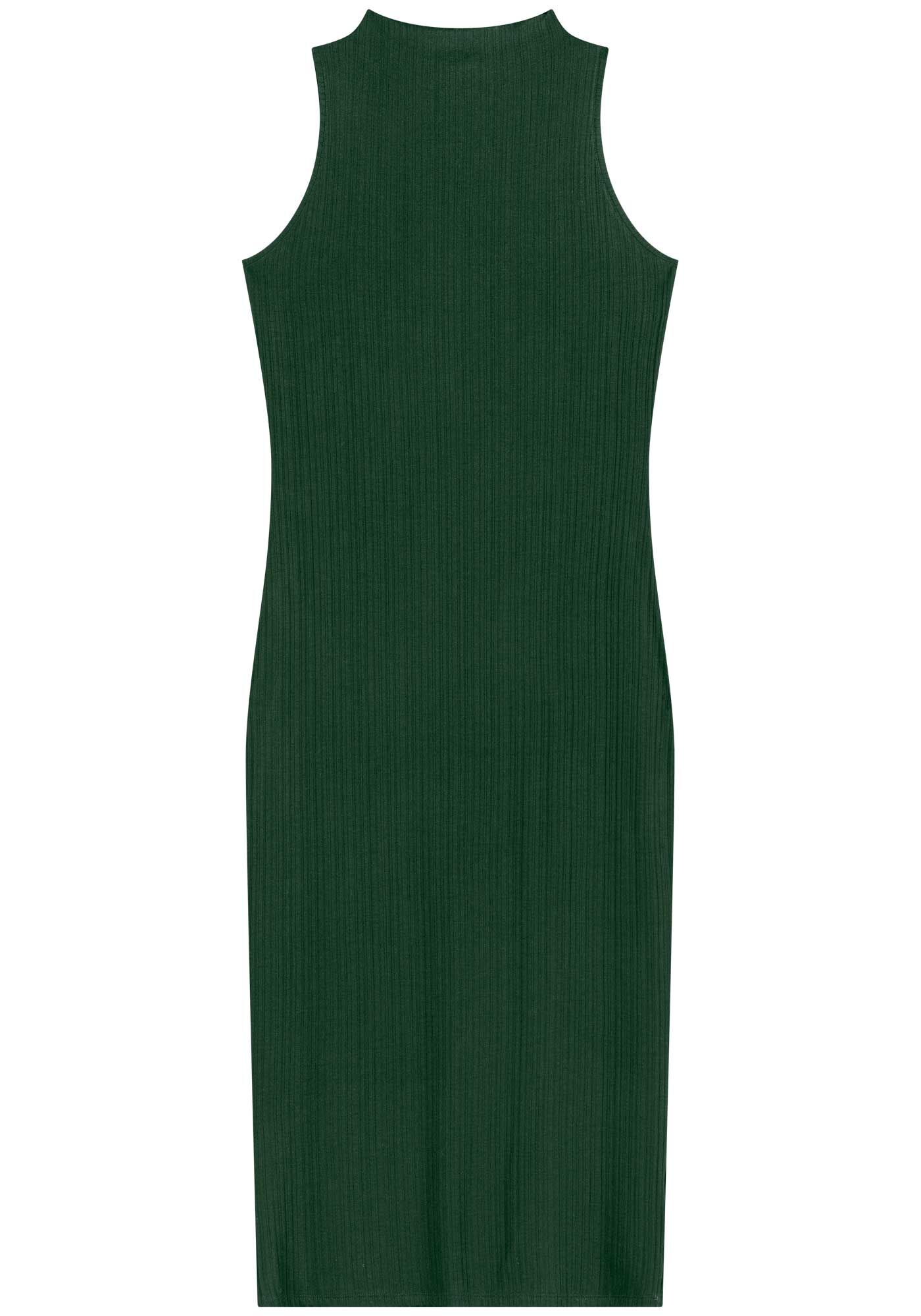 Vestido Midi B&aacute;sico Em Malha Canelada De Viscose, , large.