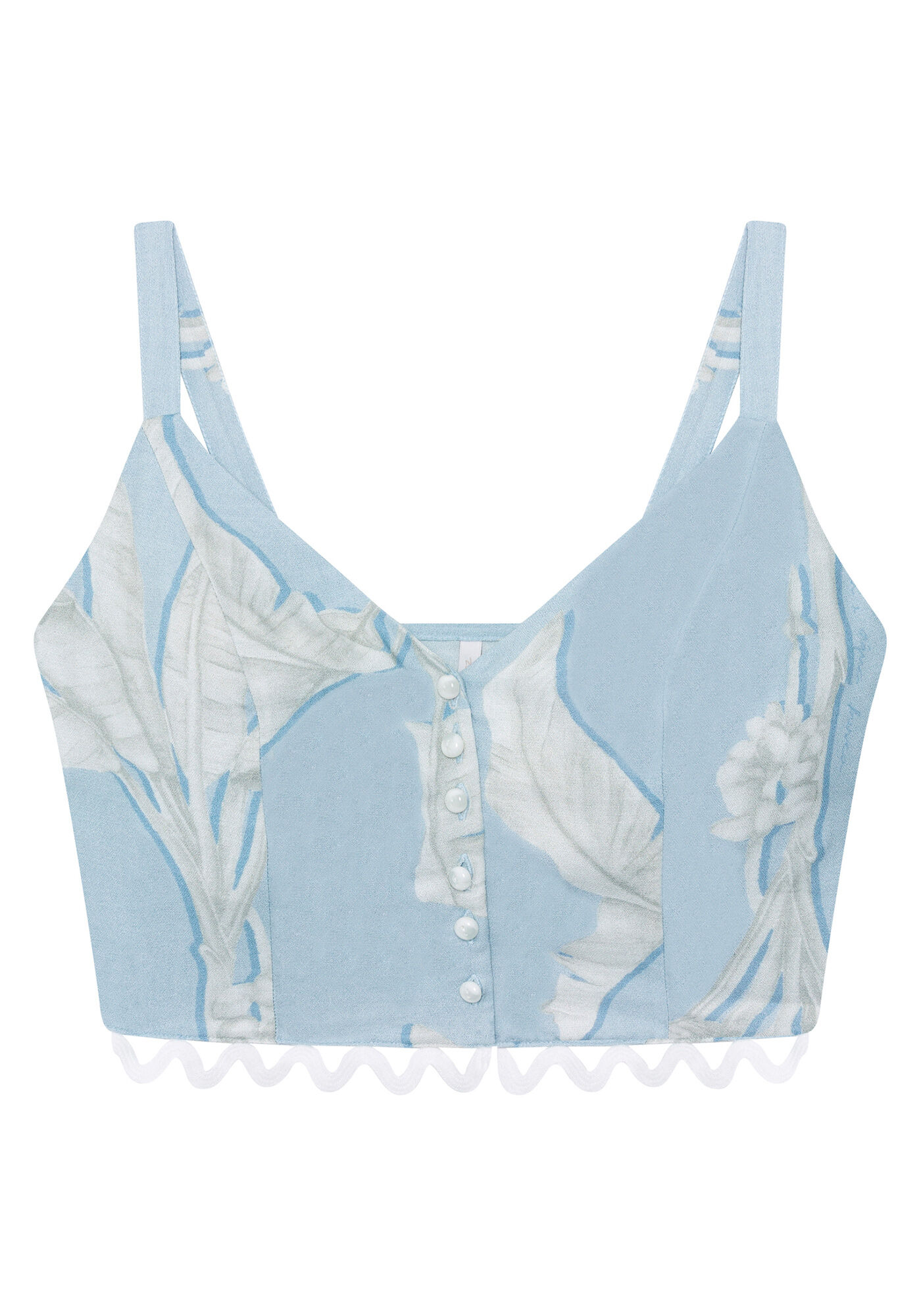 Blusa Cropped Bot&otilde;es Renda, , large.