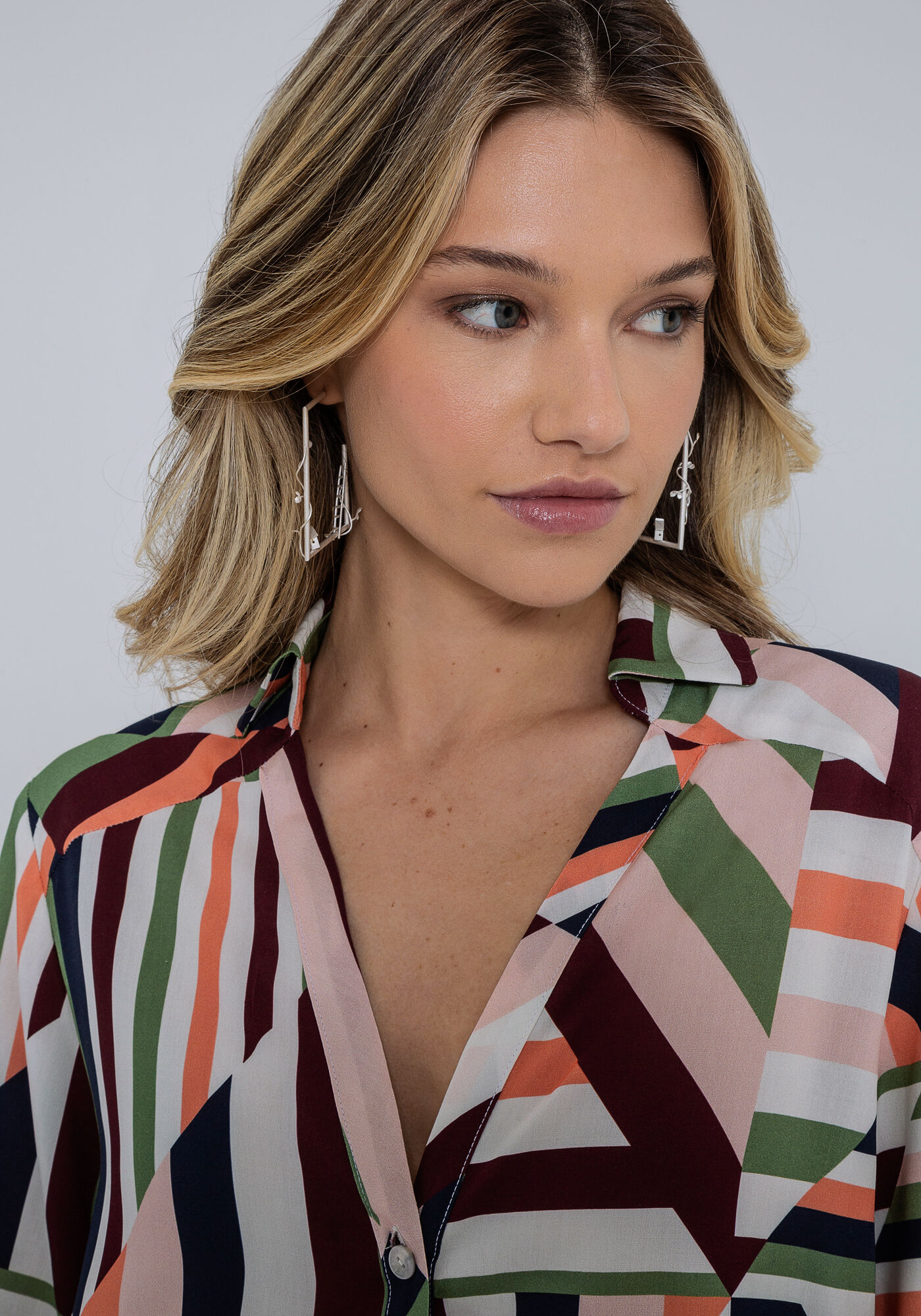 Camisa Manga Longa Ampla Estampada, PIPA, large.