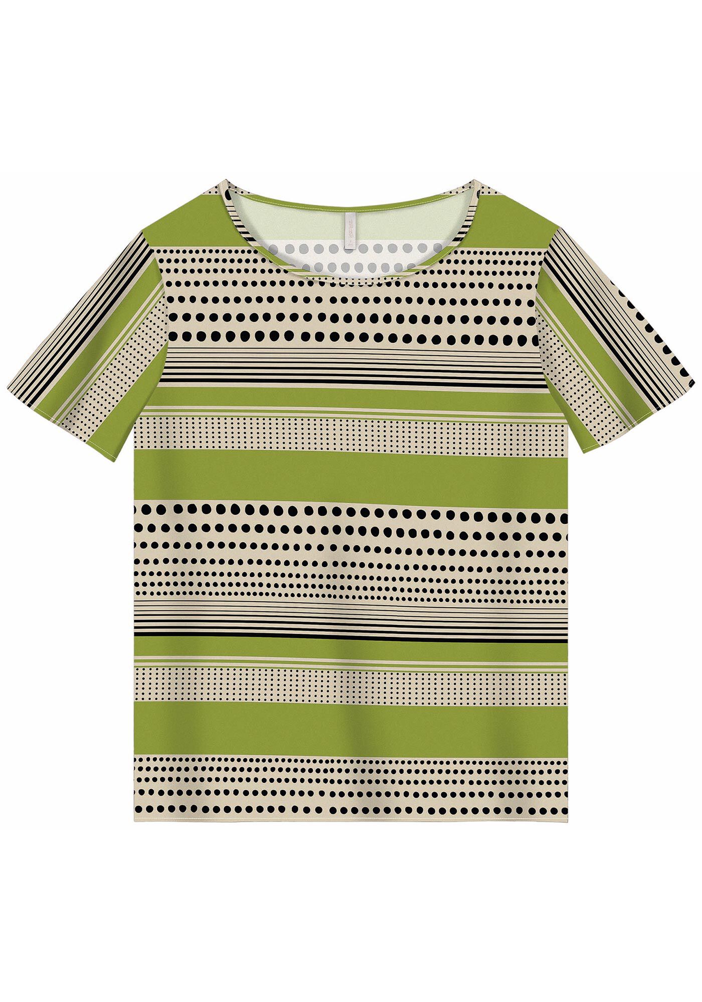 Blusa Manga Curta em Viscose Estampada, , large.