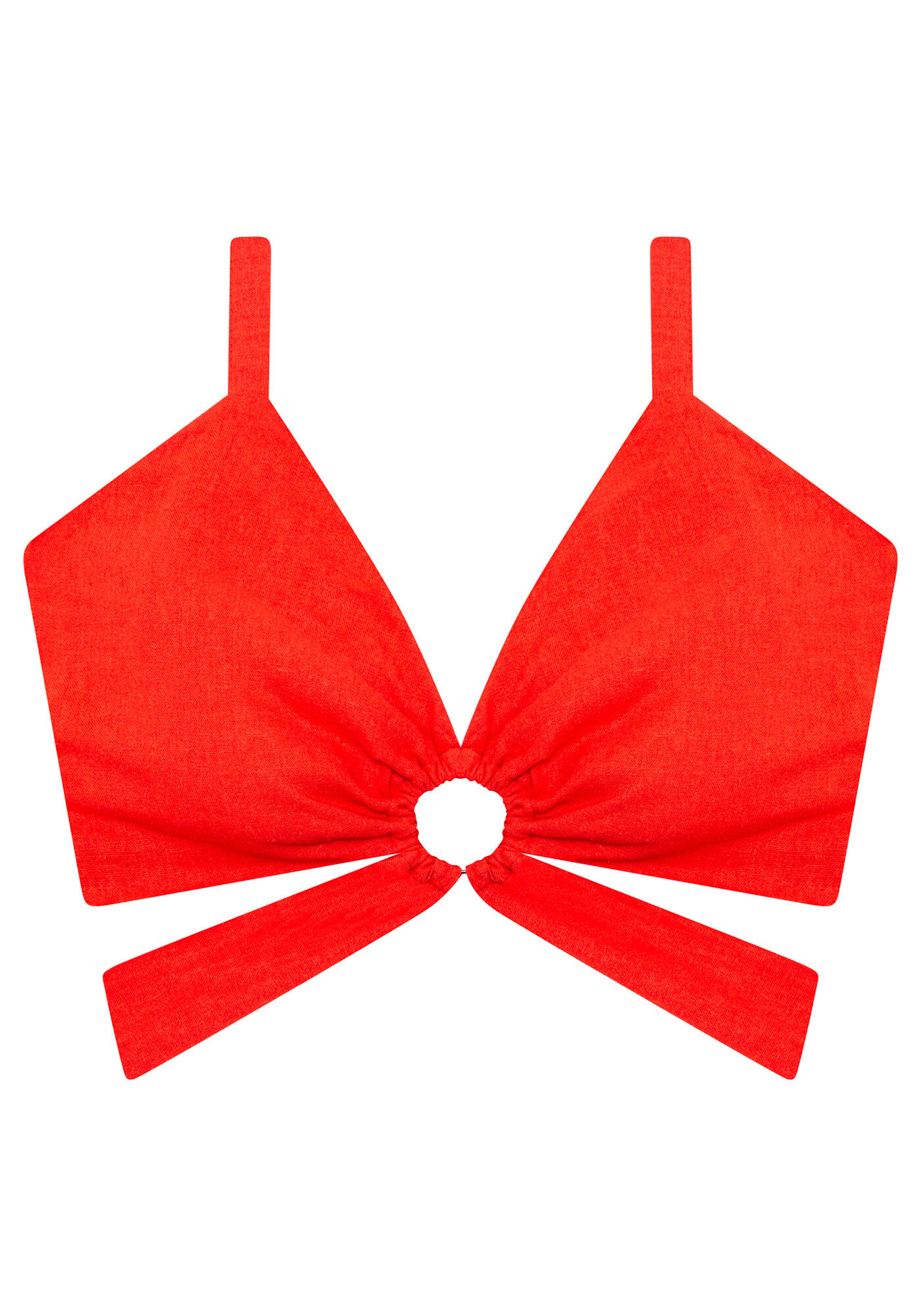 Blusa Cropped Amarra&ccedil;&atilde;o Linho, , large.