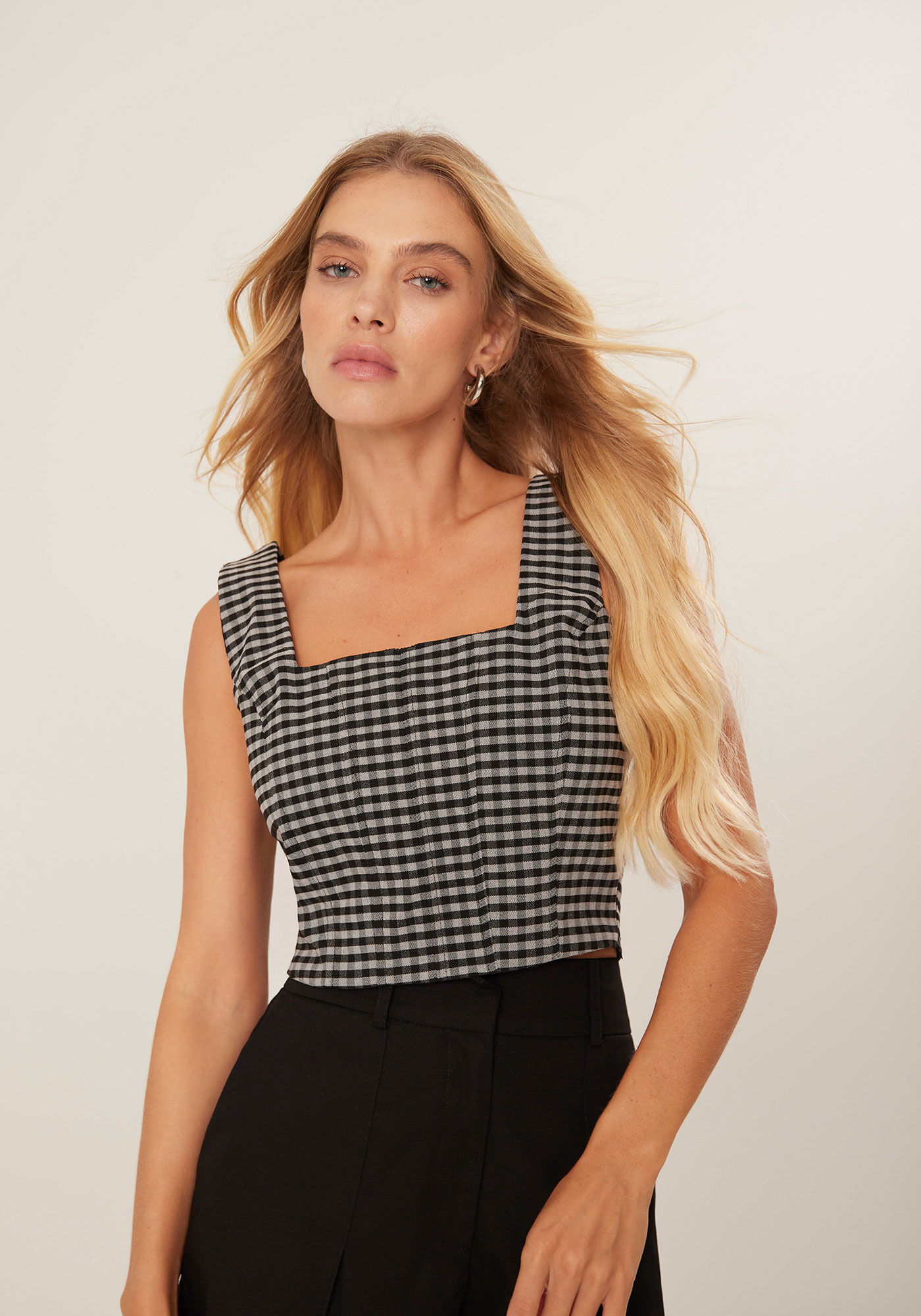 Blusa Cropped com Al&ccedil;a Larga, , large.