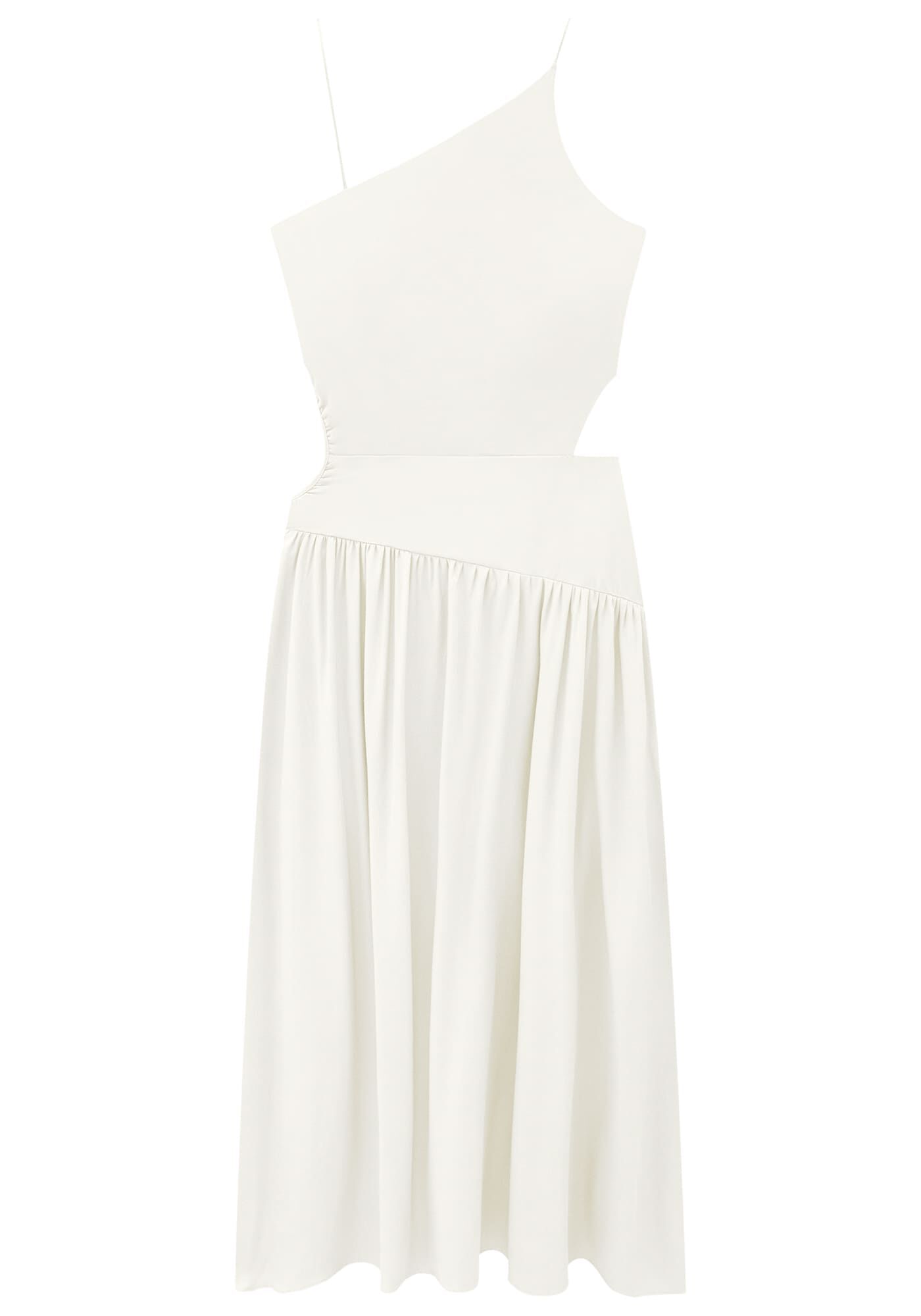 Vestido Midi Assim&eacute;trico com Amarra&ccedil;&atilde;o Costas, , large.