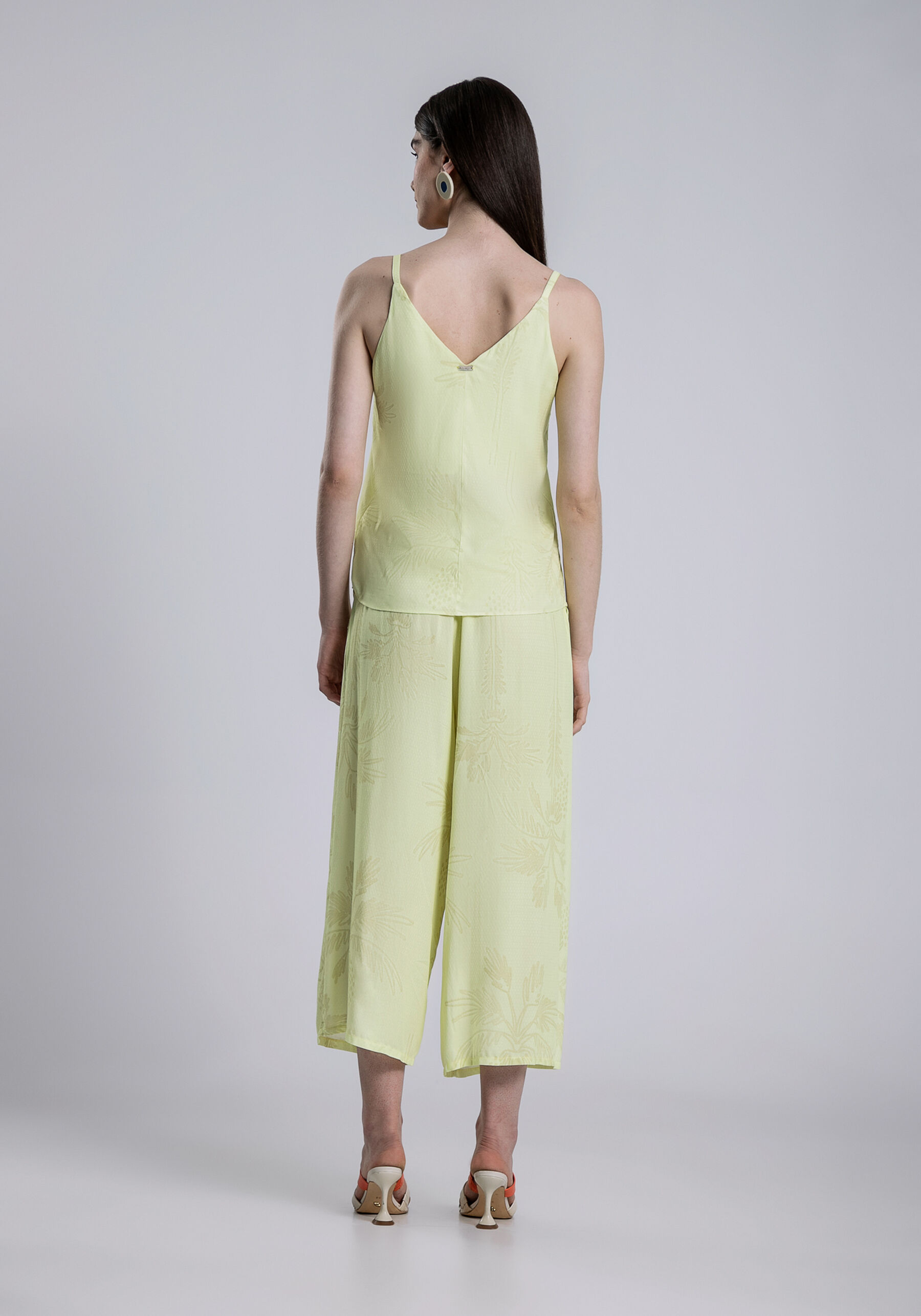 Blusa com Alças Viscose Estampada, DENDE. Blusa com Alças Viscose Estampada, DENDE, large.