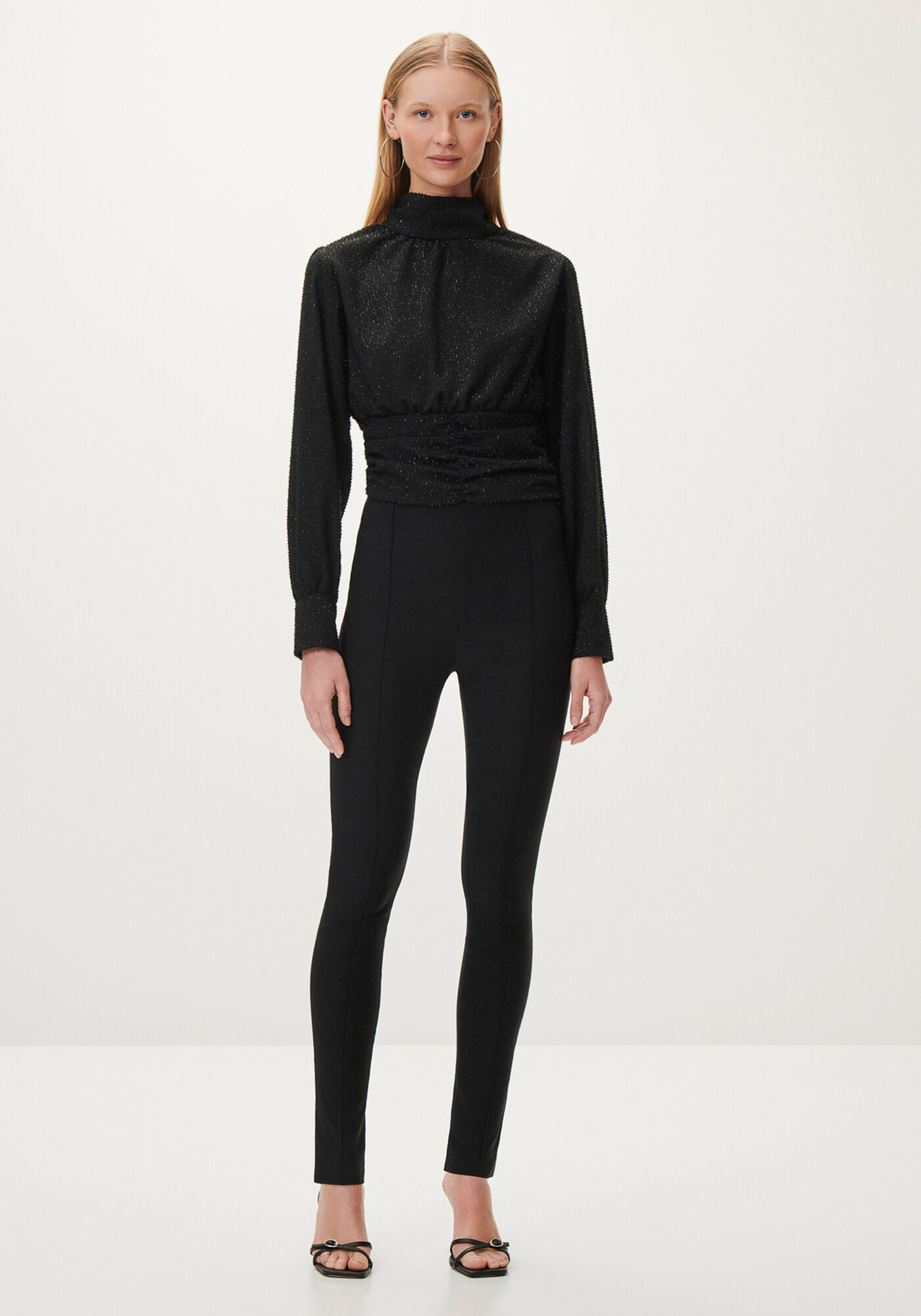 Cal&ccedil;a Legging Cintura Alta com Nervuras, , large.