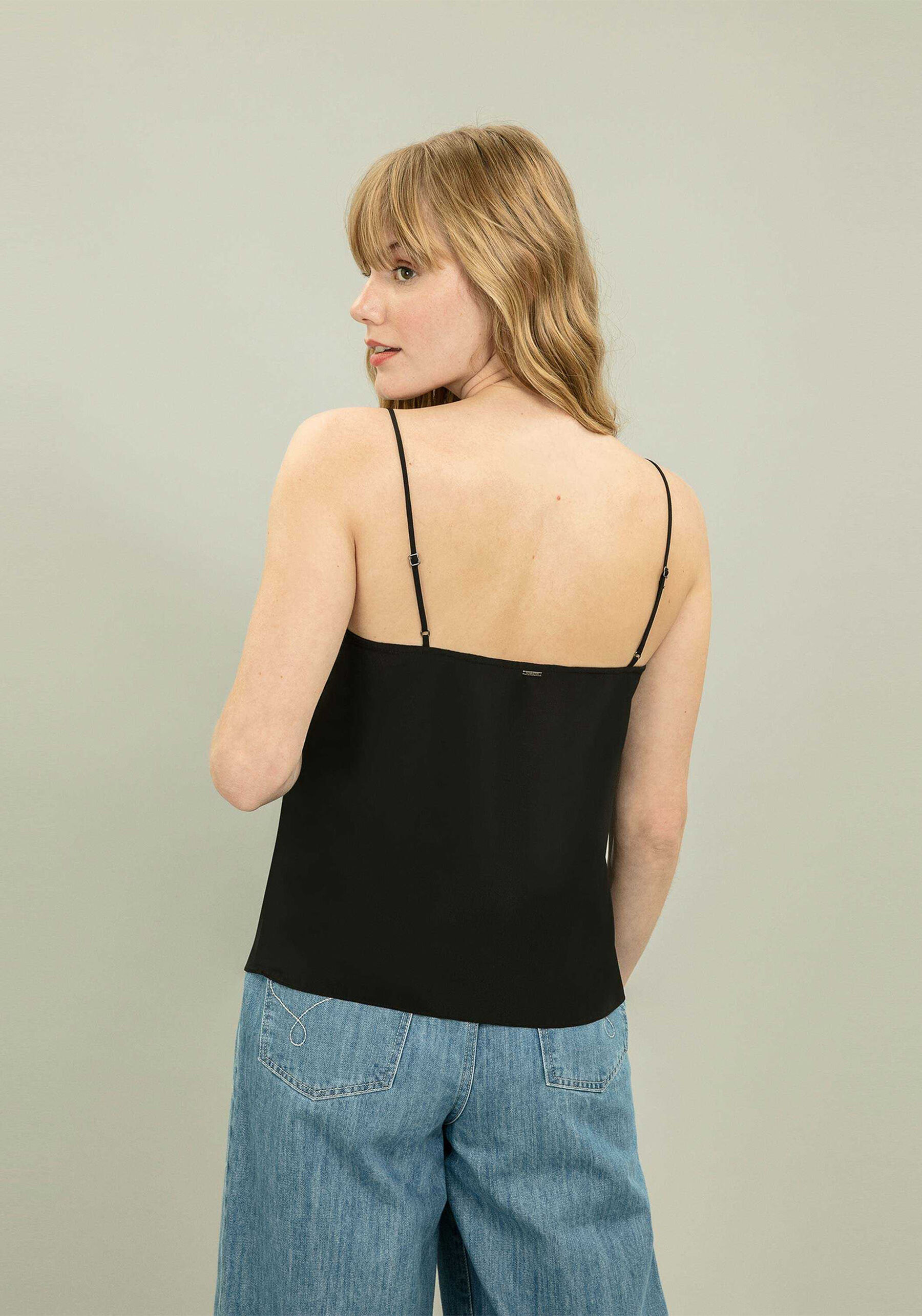 Blusa com Alças Renda Decote, . Blusa com Alças Renda Decote, , large.