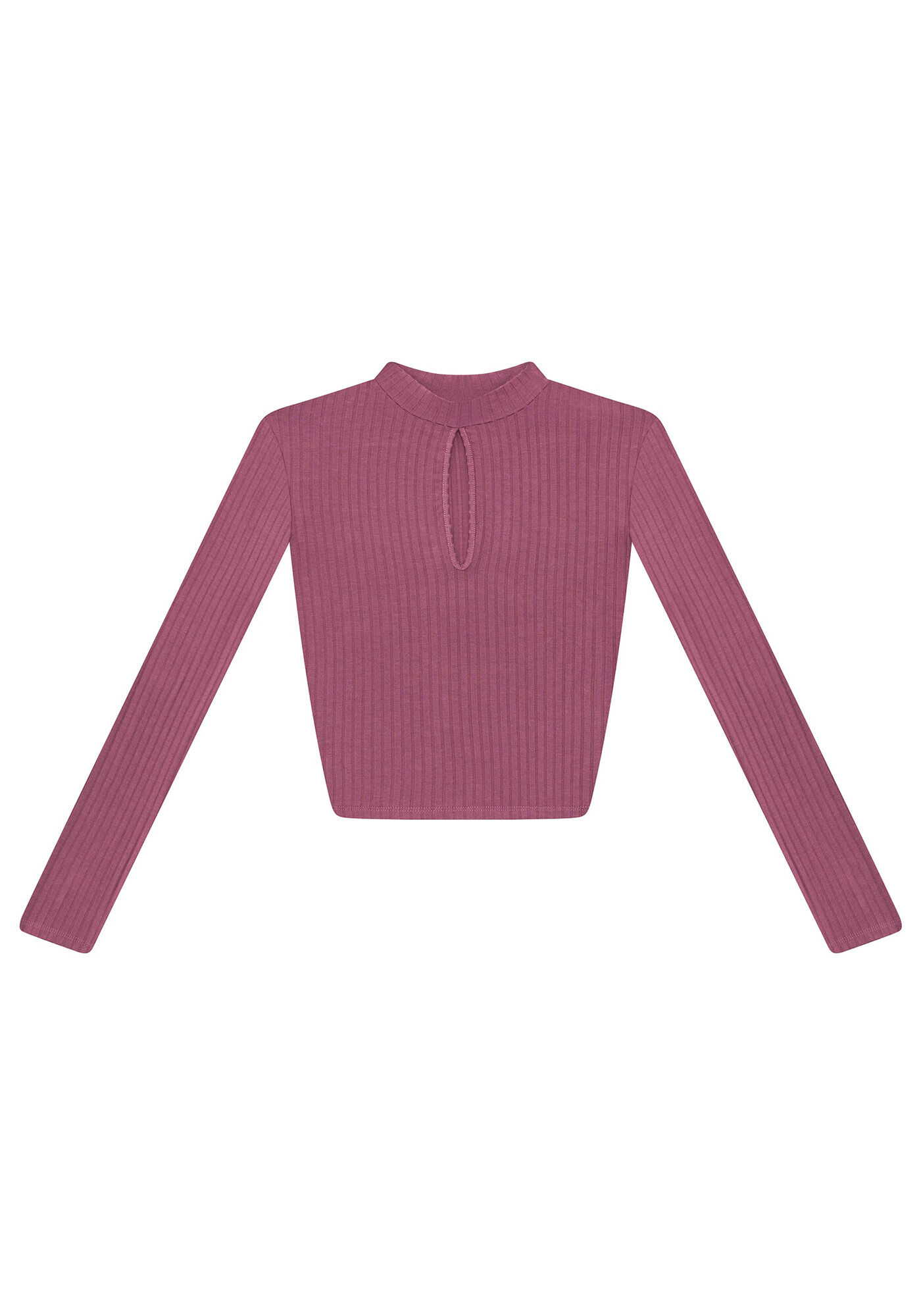 Blusa Manga Longa Gola Alta, , large.