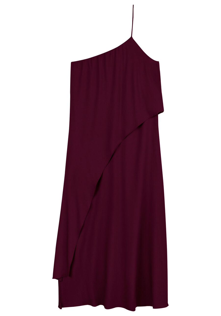 Vestido Midi Ombro Só em Crepe com Babado, . Vestido Midi Ombro Só em Crepe com Babado, , large.
