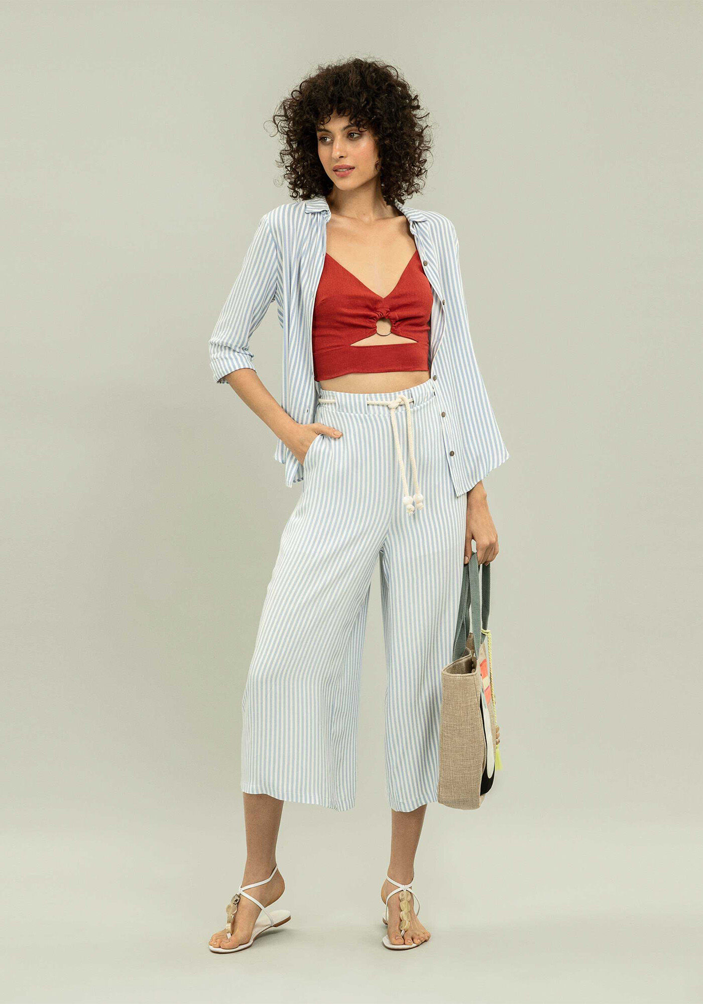 Cal&ccedil;a Pantacourt Cinto, , large.