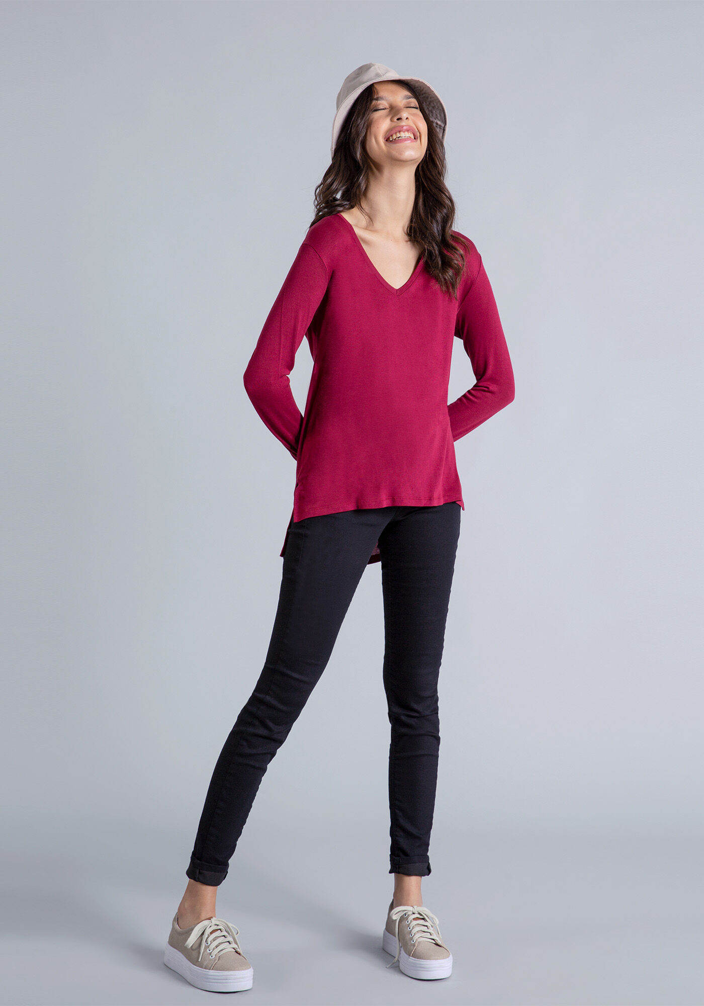 Blusa Manga Longa B&aacute;sica, , large.