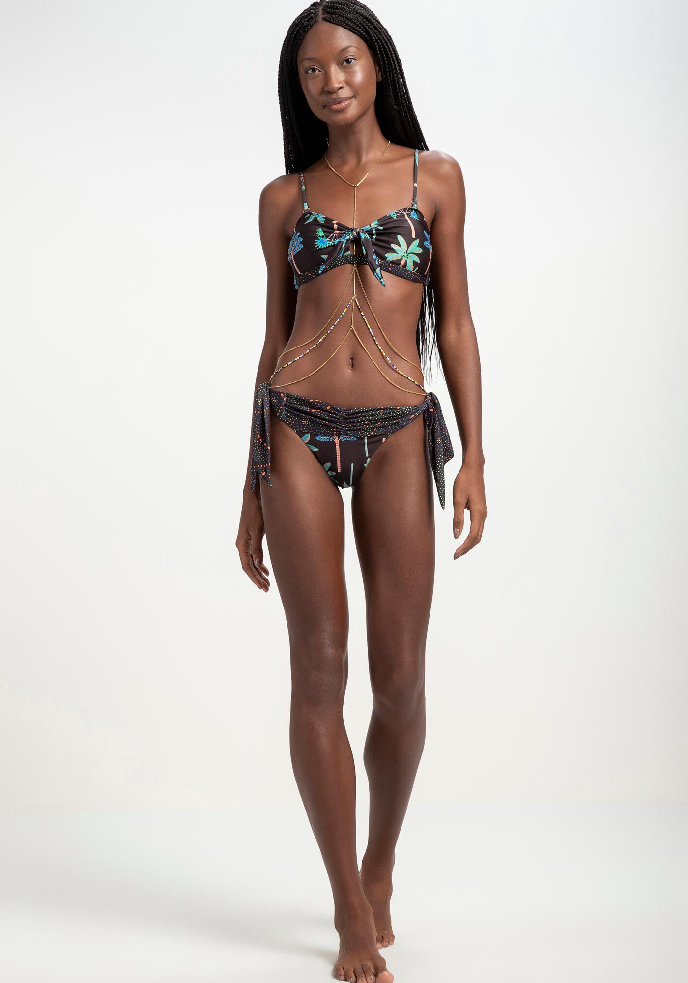 Calcinha Biqu&iacute;ni Estampada com C&oacute;s Franzido, , large.