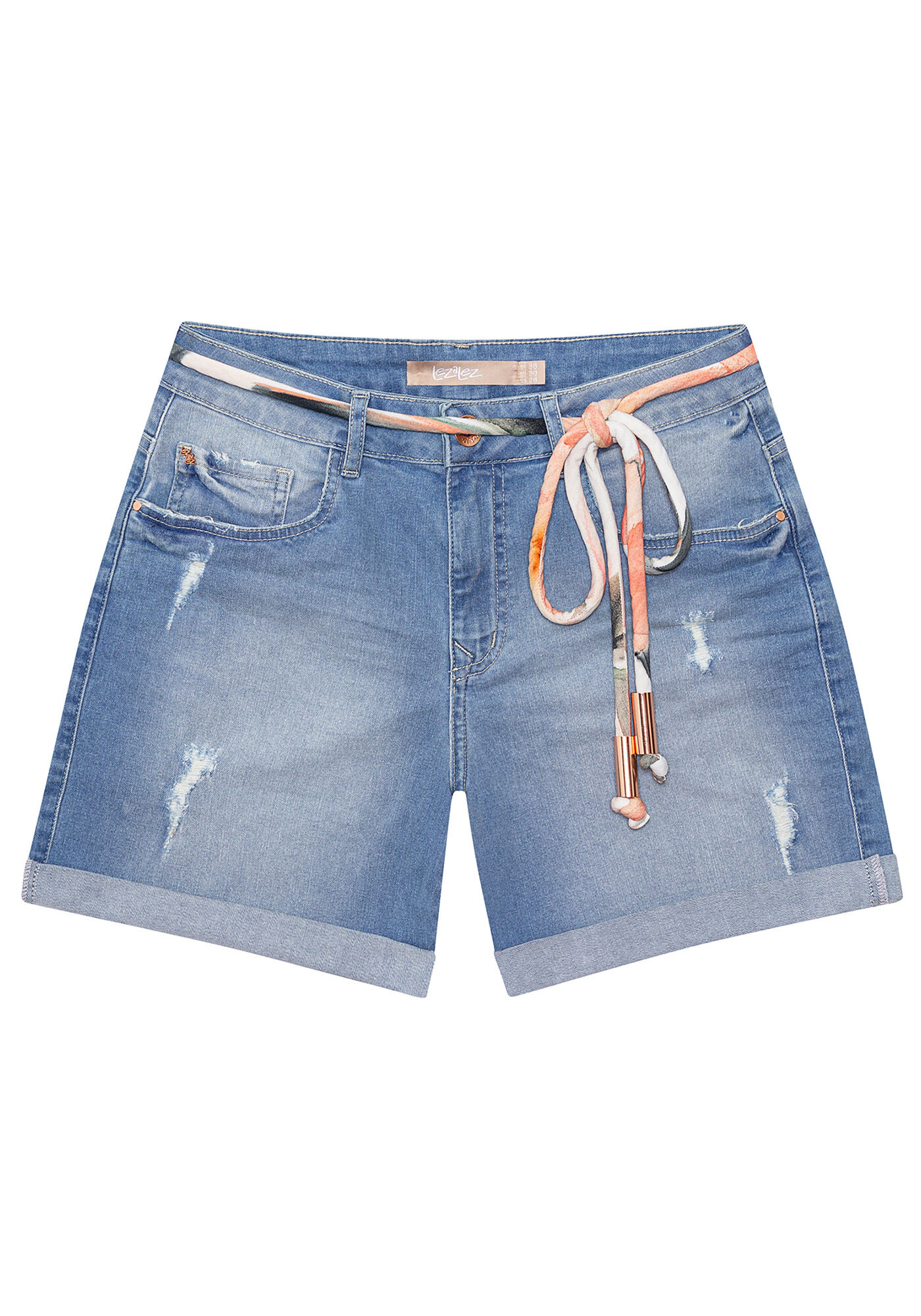 Bermuda Jeans com Elastano, , large.