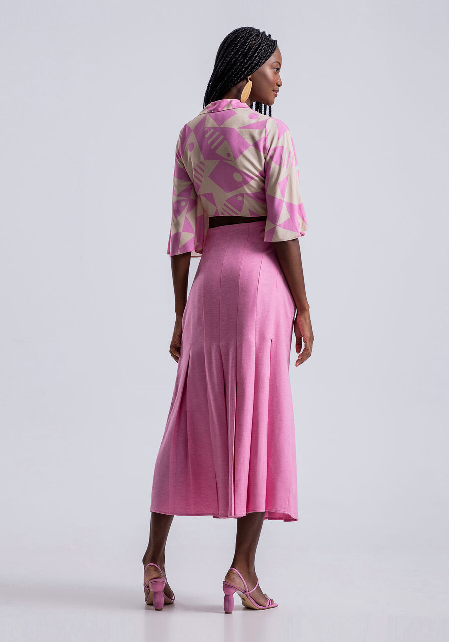 Blusa Manga 3/4 em Viscose com Laço Busto, . Blusa Manga 3/4 em Viscose com Laço Busto, , large.