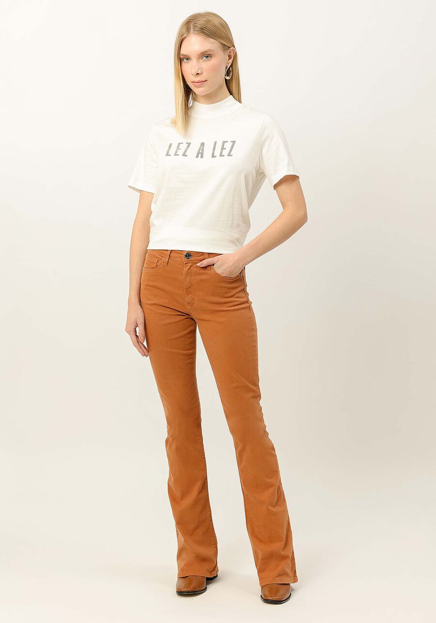T-shirt em Malha Prime com Estampa Aveludada, . T-shirt em Malha Prime com Estampa Aveludada, , large.