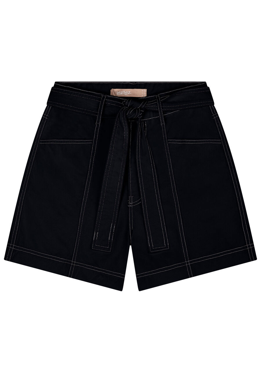 Shorts Sarja Mom Cintura Alta com Cinto, . Shorts Sarja Mom Cintura Alta com Cinto, , large.