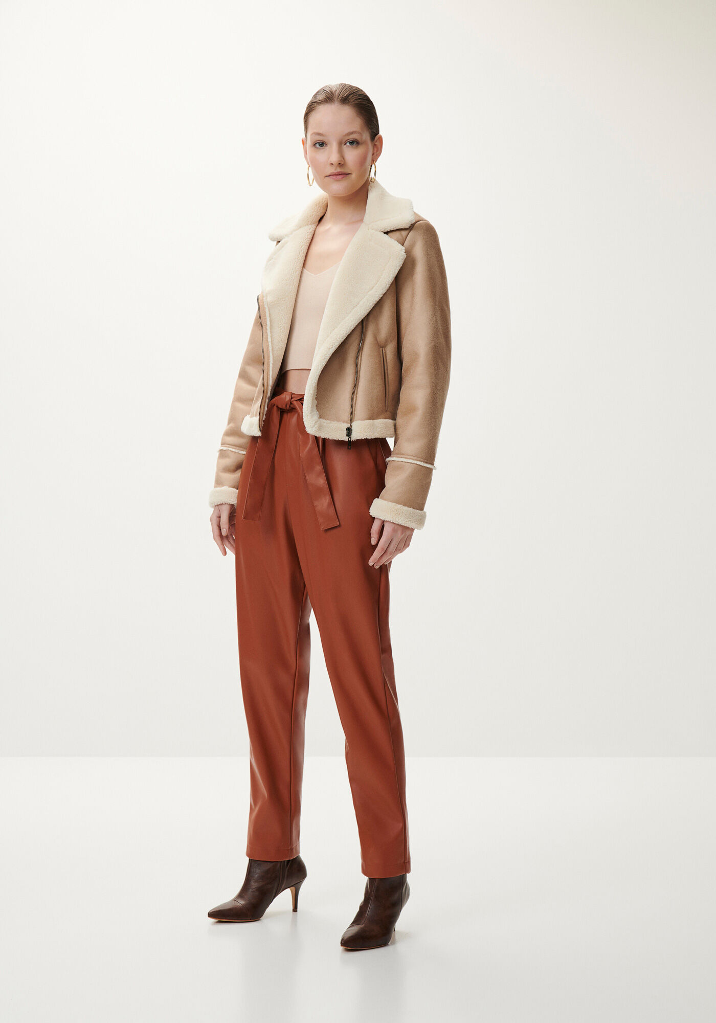 Cal&ccedil;a Carrot PU com Cinto, , large.