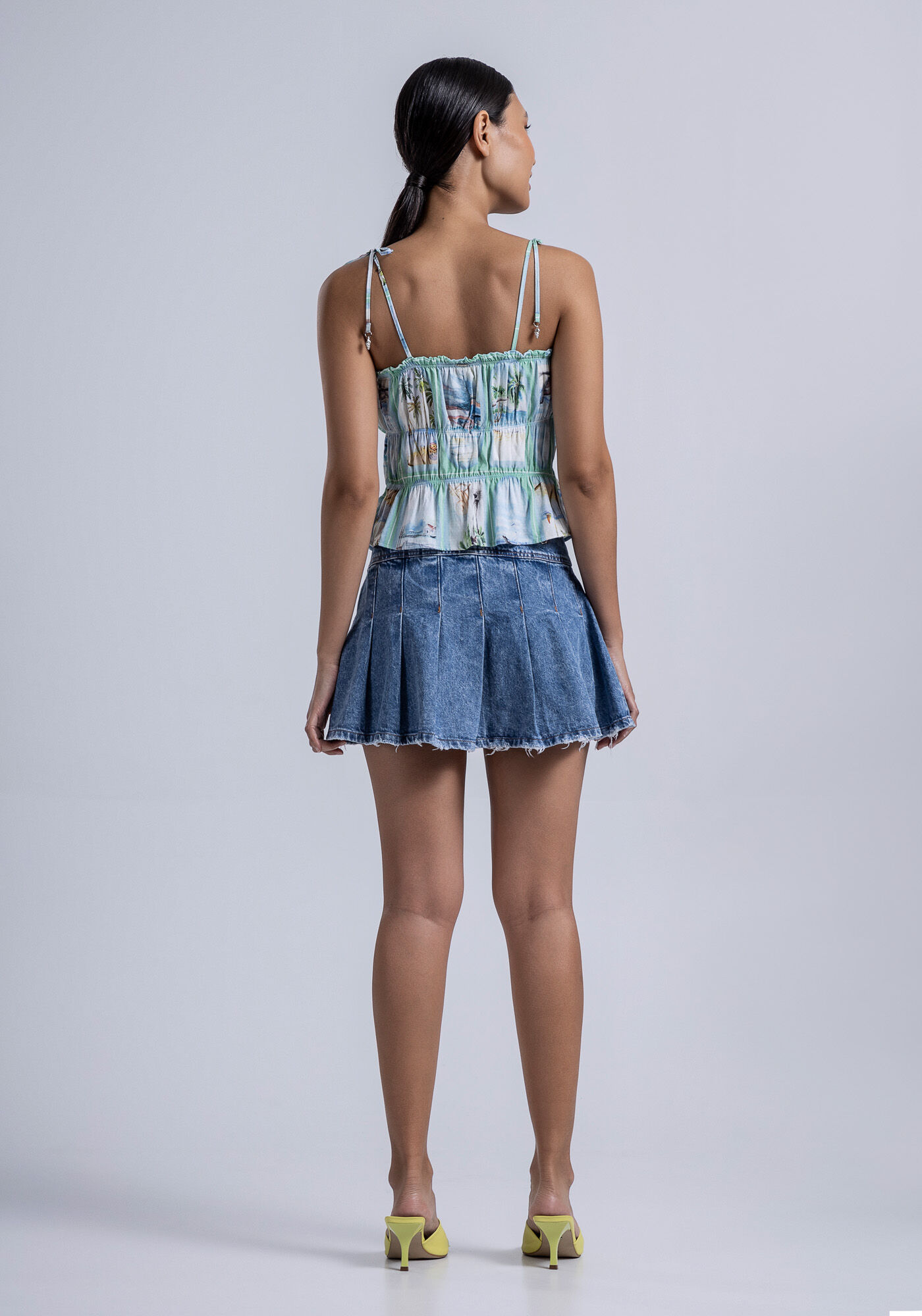 Blusa Al&ccedil;as em Viscose com El&aacute;stico e Amarra&ccedil;&atilde;o, VISTA, large.