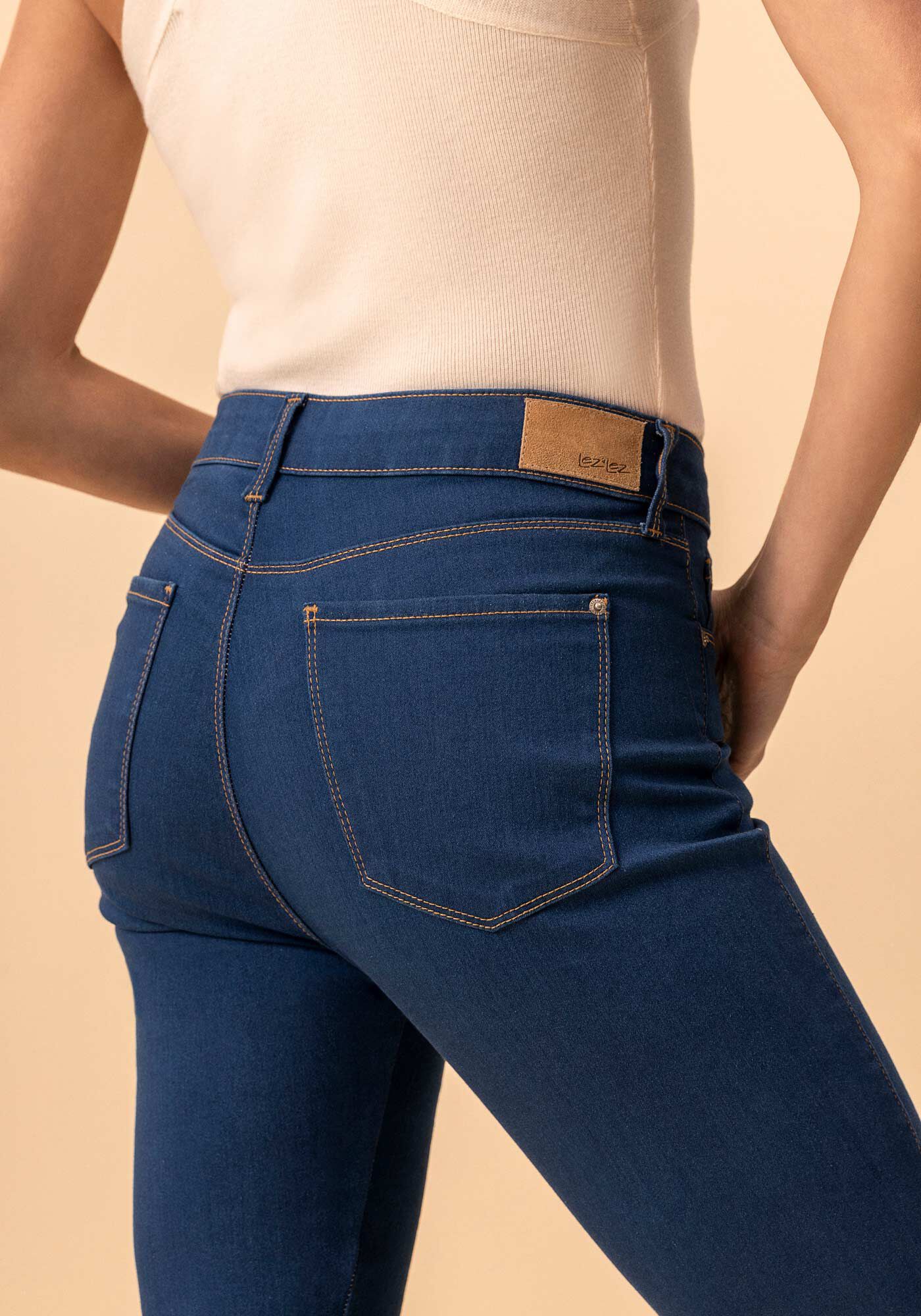 Cal&ccedil;a Jeans Flare Com Elastano E Cintura Alta, JEANS, large.