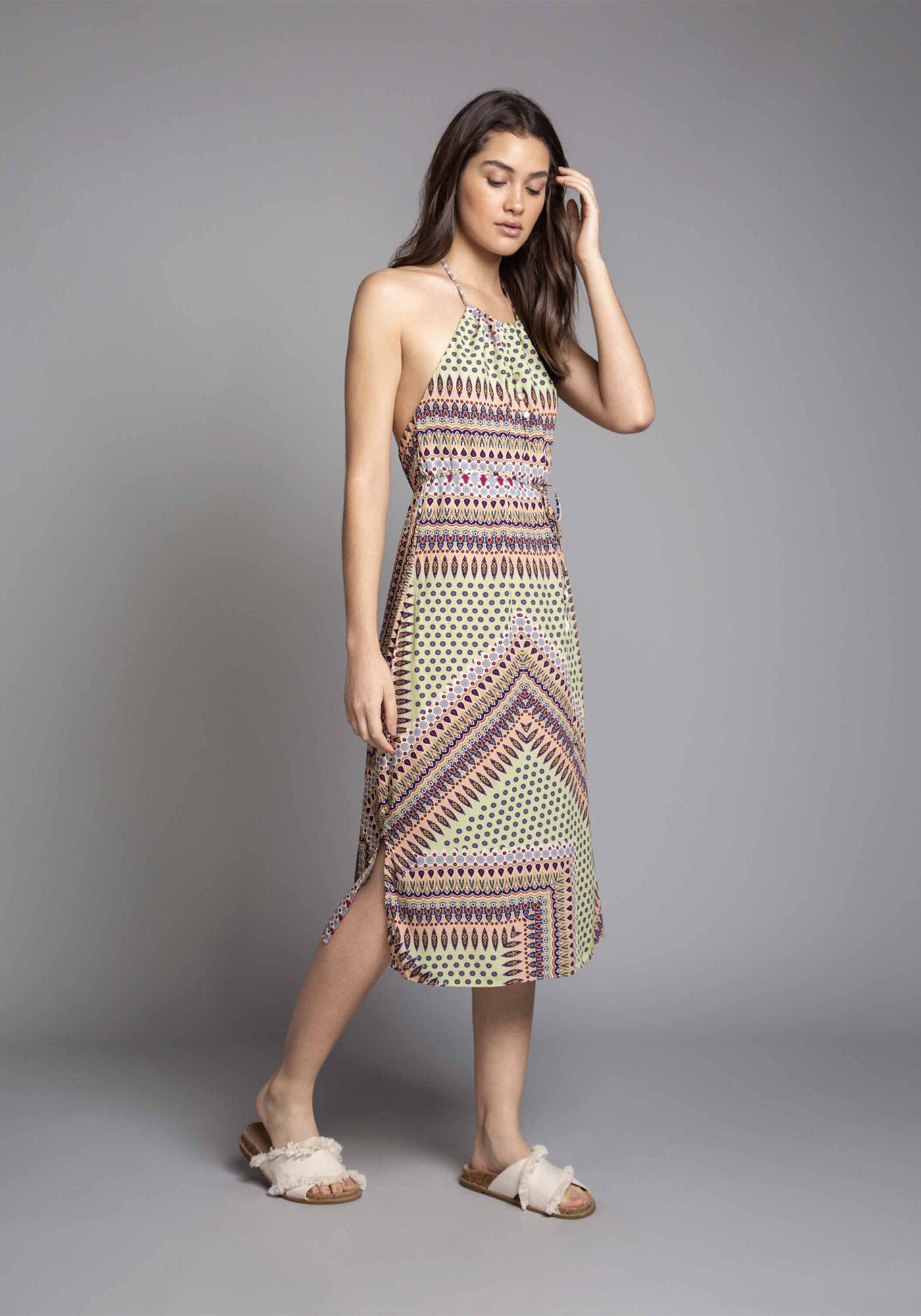 Vestido M&iacute;di com Cinto, , large.